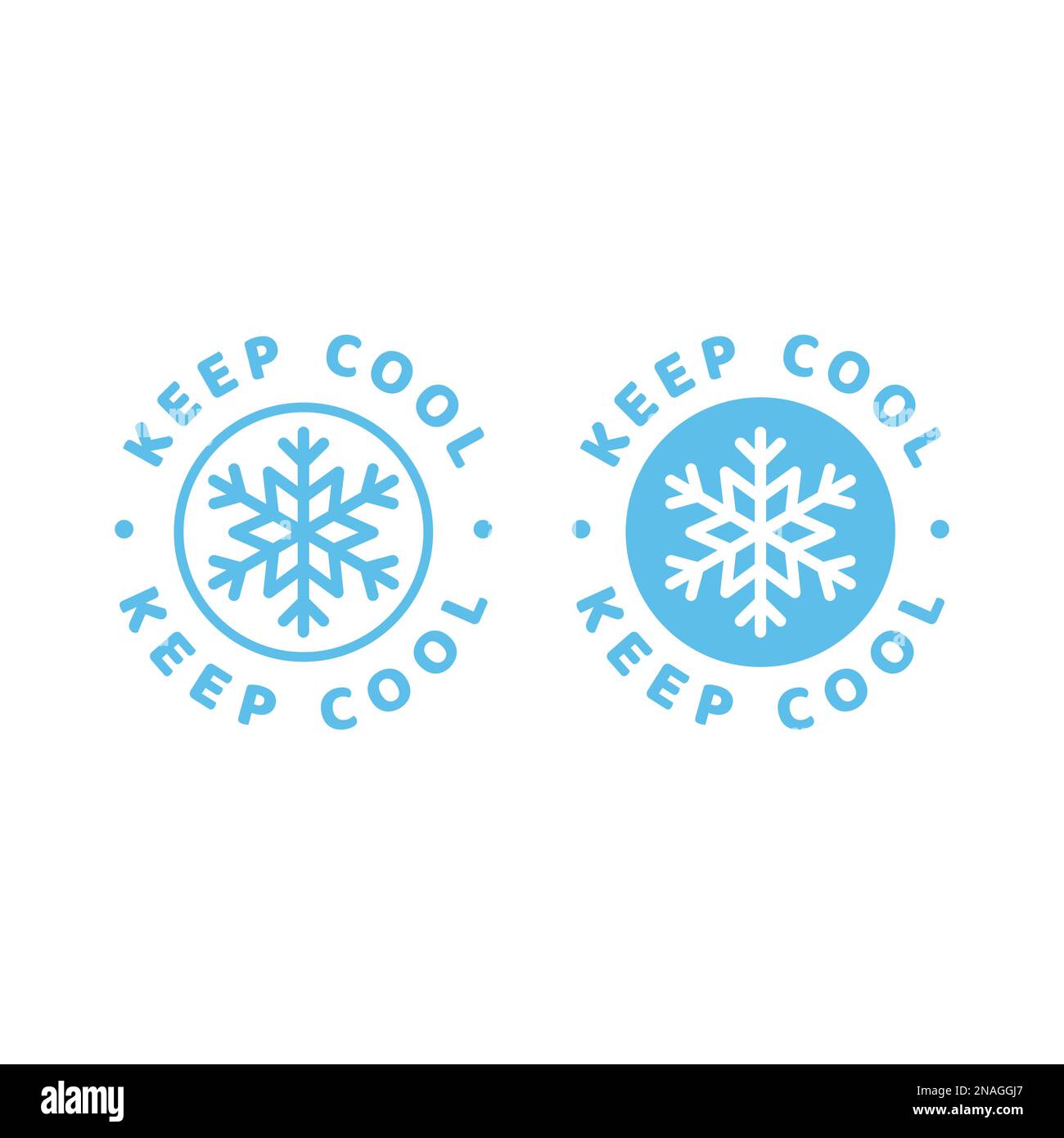 Keep frozen vector label. Product stamp with snowflake. Stock Vector