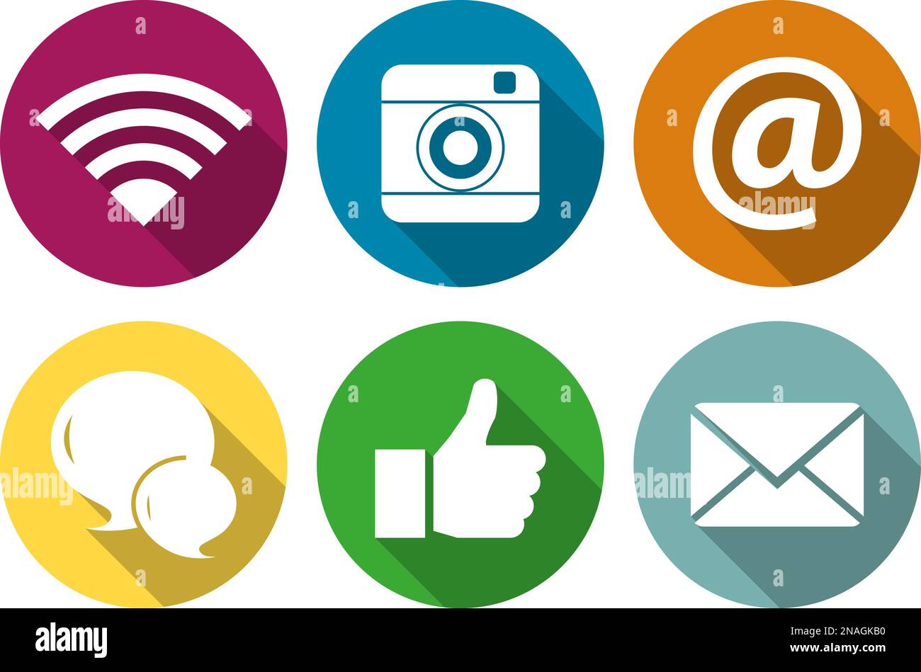 Social media ux icons Cut Out Stock Images Pictures Alamy