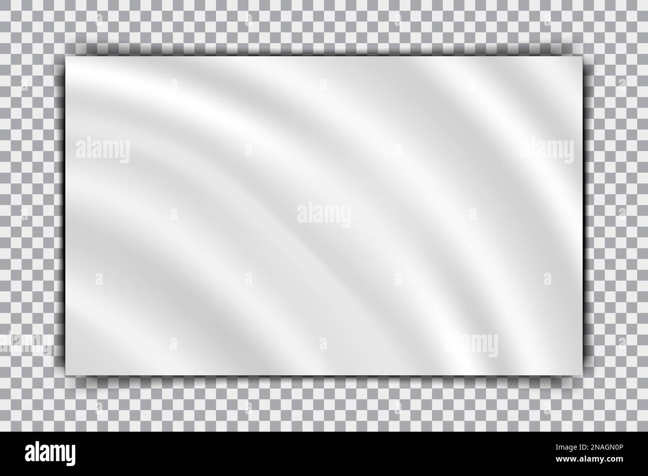 Waving mockup blank canvas on a transparent background Stock Vector
