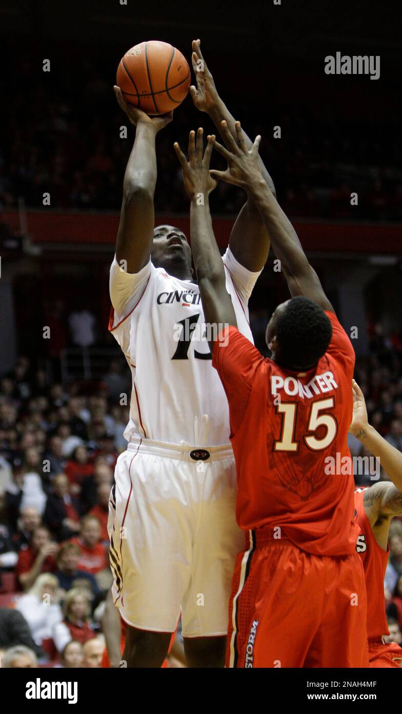 Cincinnati center Cheikh Mbodj (13) in action against St. John's in an
