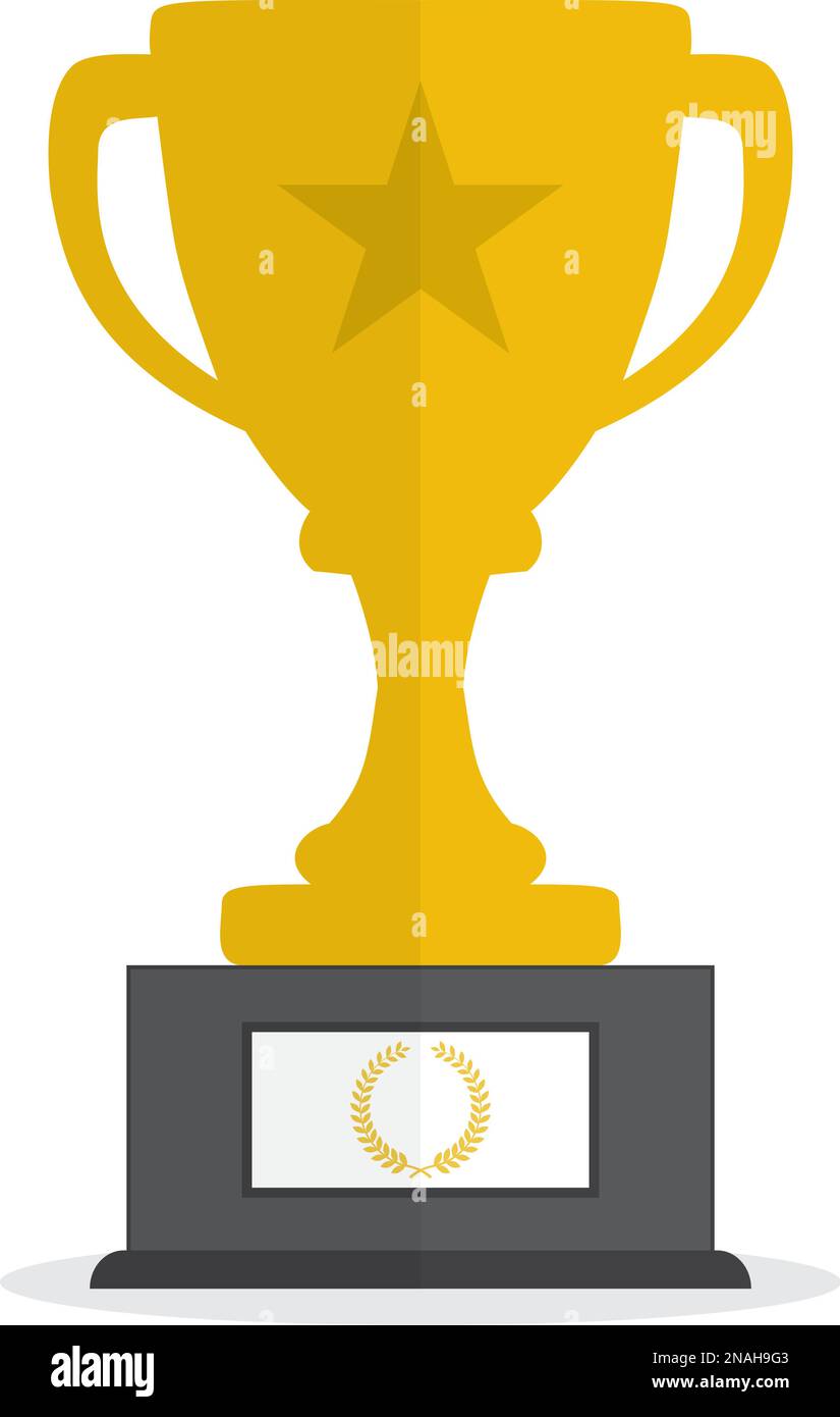 Cup trophy champion icon gold. Vector illustration Stock Vector Image ...
