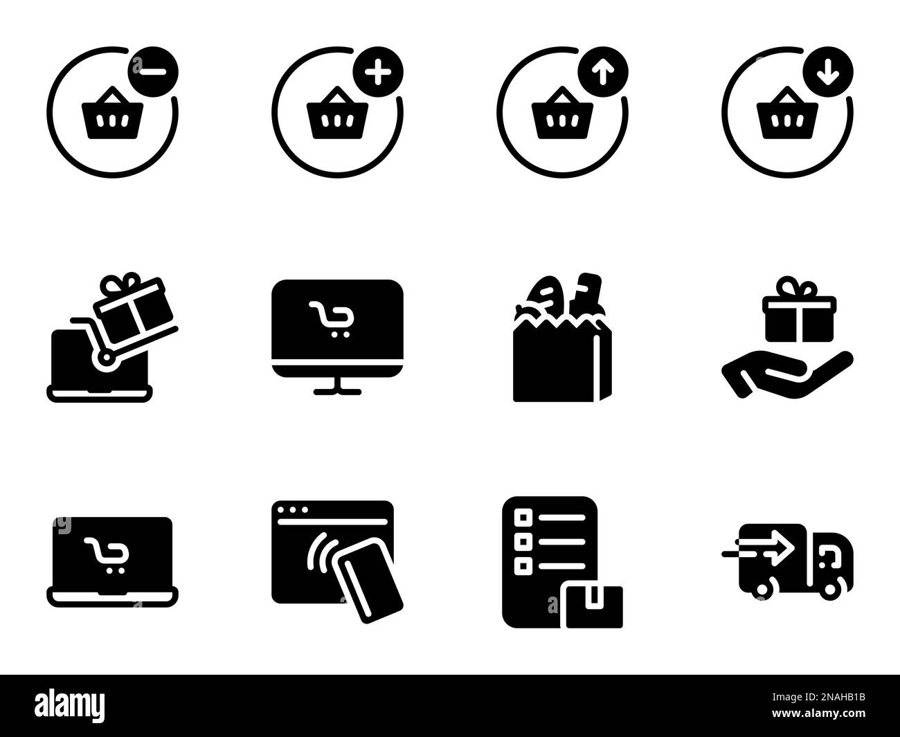 Simple vector icons. Flat illustration on a theme buy, pay Stock Vector
