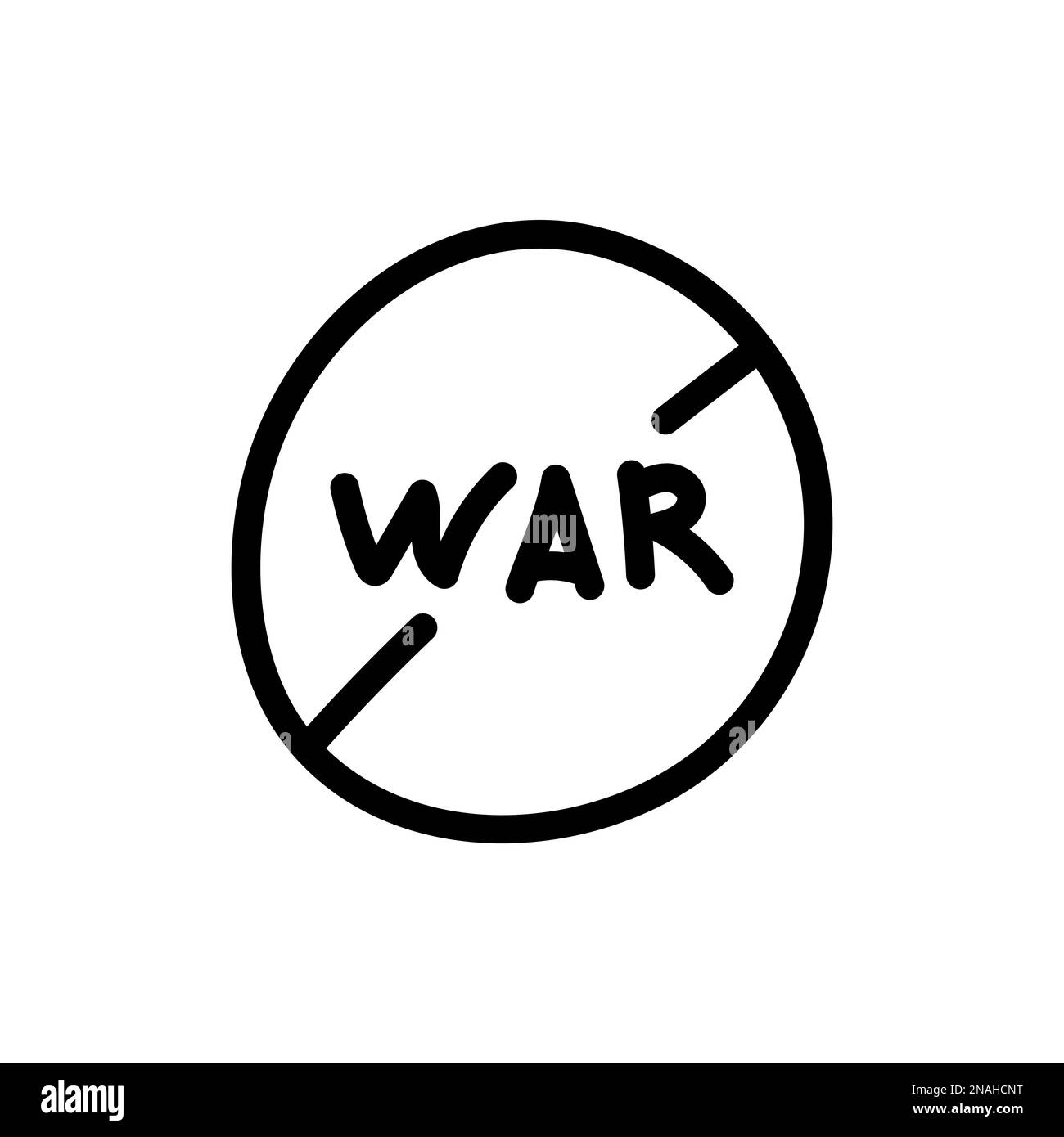 Simple vector icons. Flat illustration on a theme No war Stock Vector