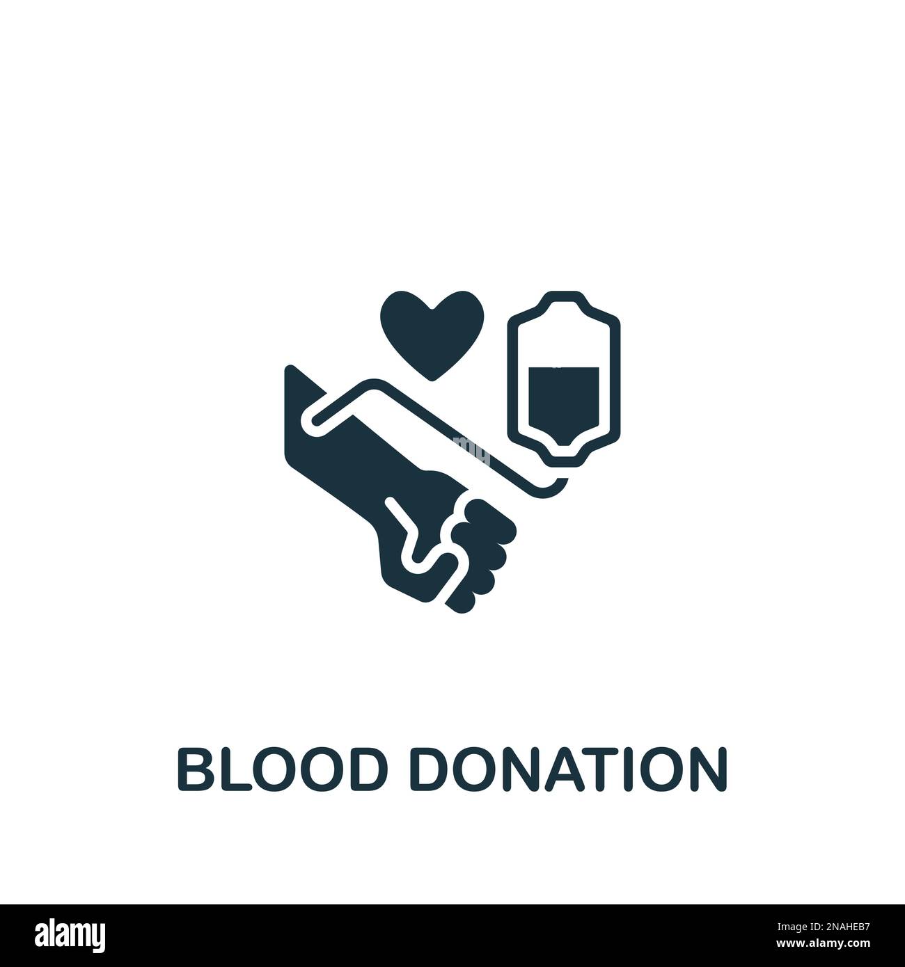 Blood donation icon. Monochrome simple sign from donation collection