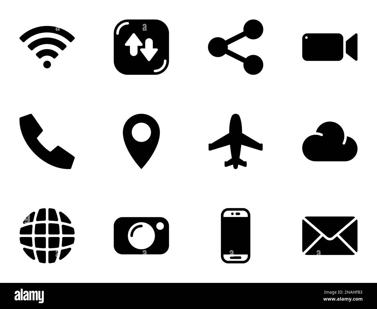 Simple vector icons. Flat illustration on a theme web icons for computer, phone, tablet, laptop Stock Vector