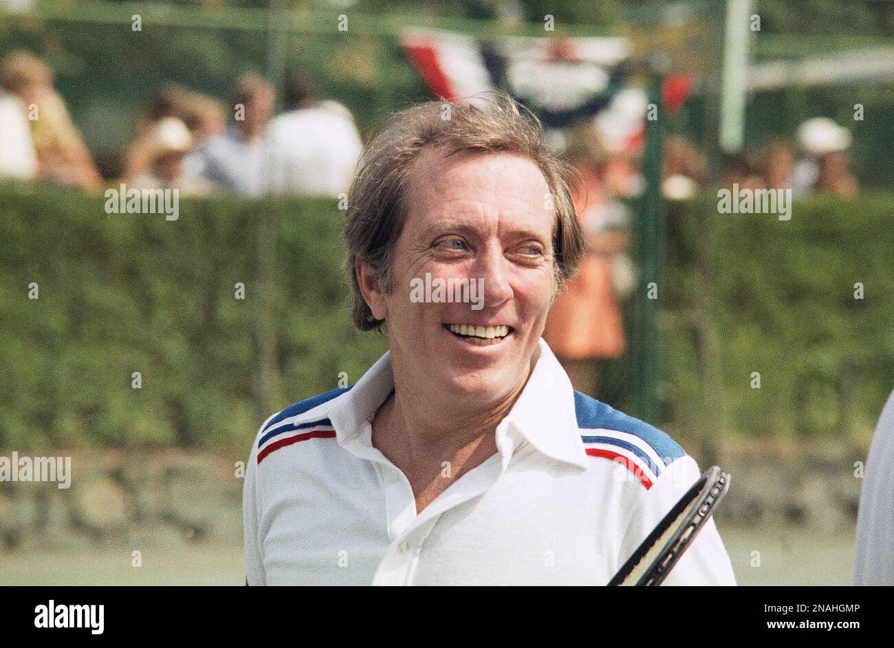Singer Andy Williams at RFK celebrity tennis tournament at Forest Hills