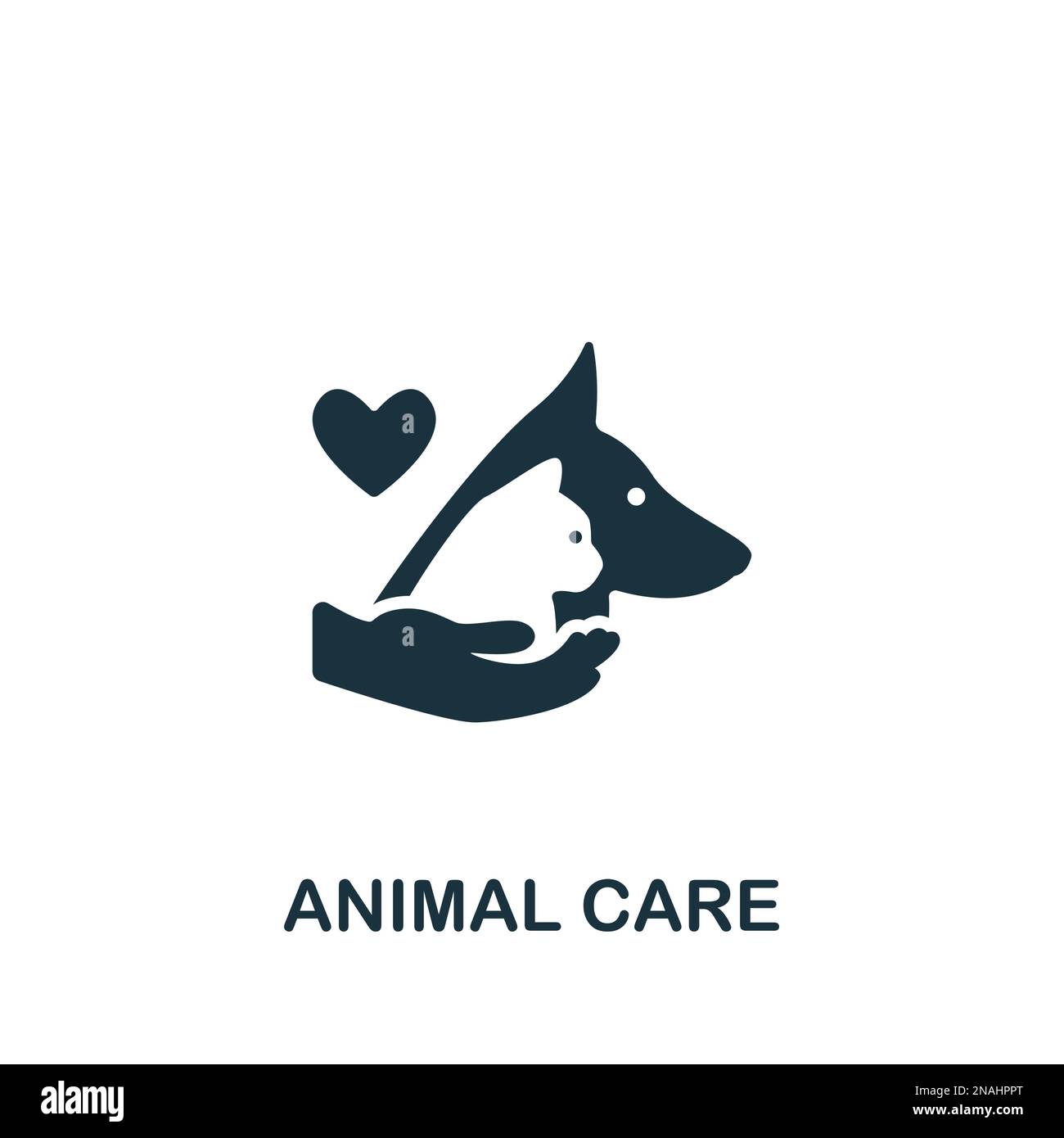 Animal care icon. Monochrome simple sign from donation collection