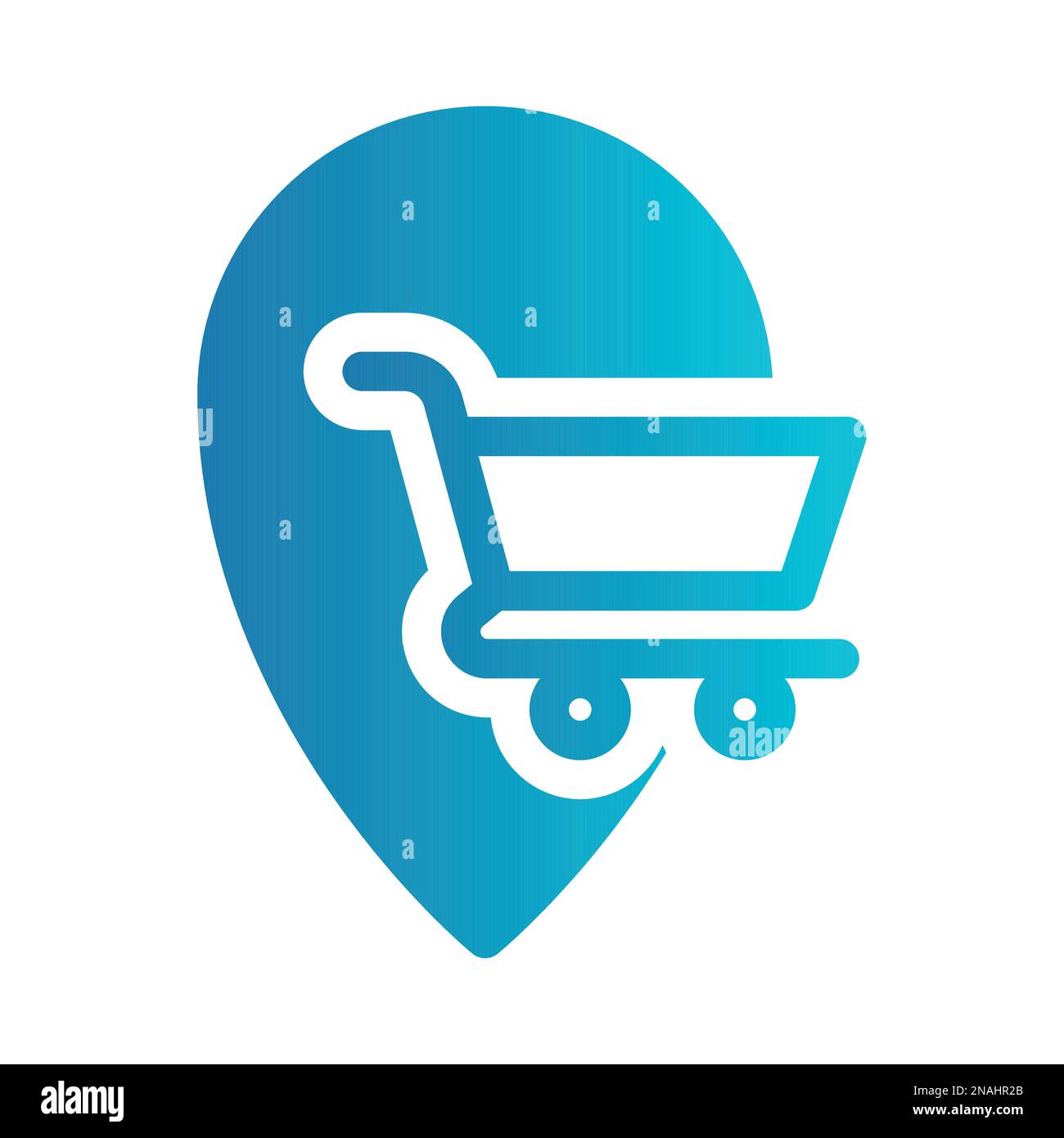 Simple vector icon shopping cart Stock Vector