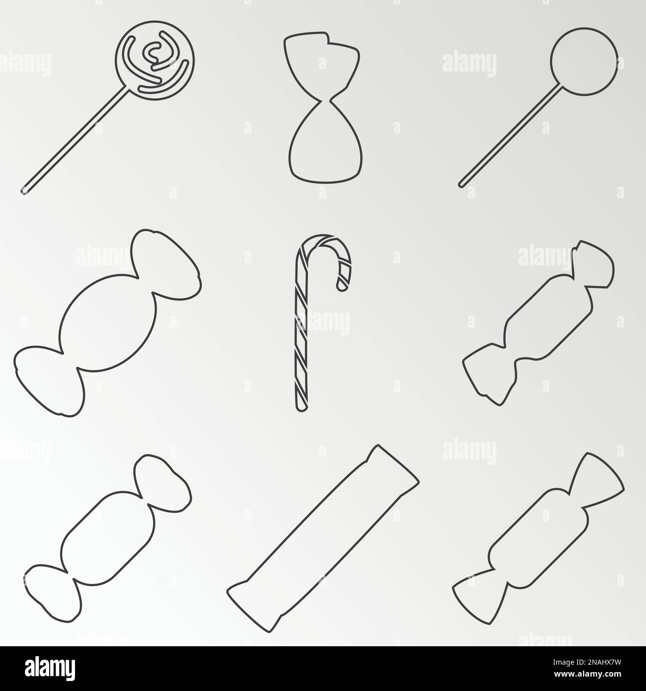 Set of objects on the theme of candy, sweet Stock Vector Image & Art ...