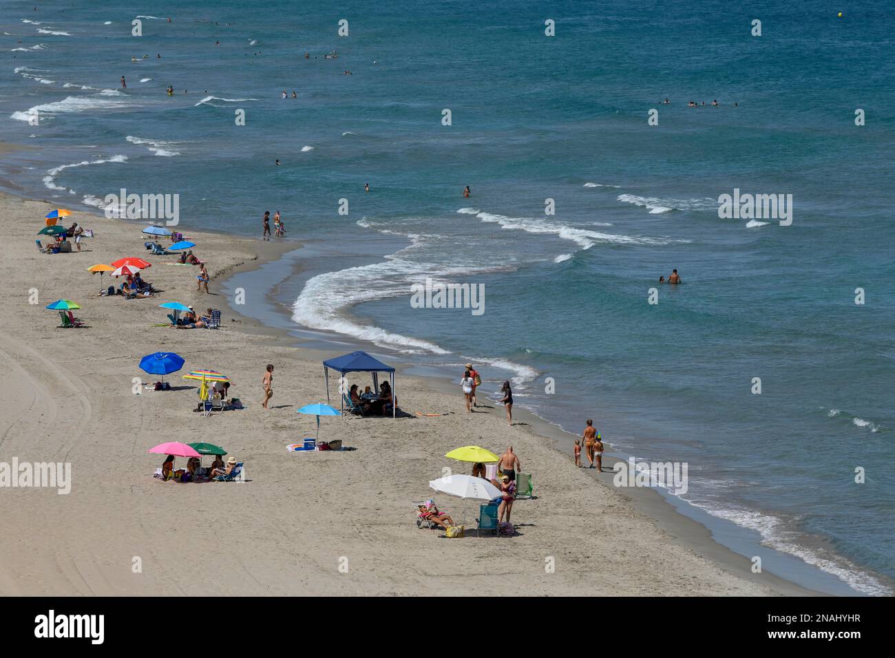 Beach Banco del Tabal, La Manga del Mar Menor, Province of Murcia, Costa Calida, Spain Stock Photo