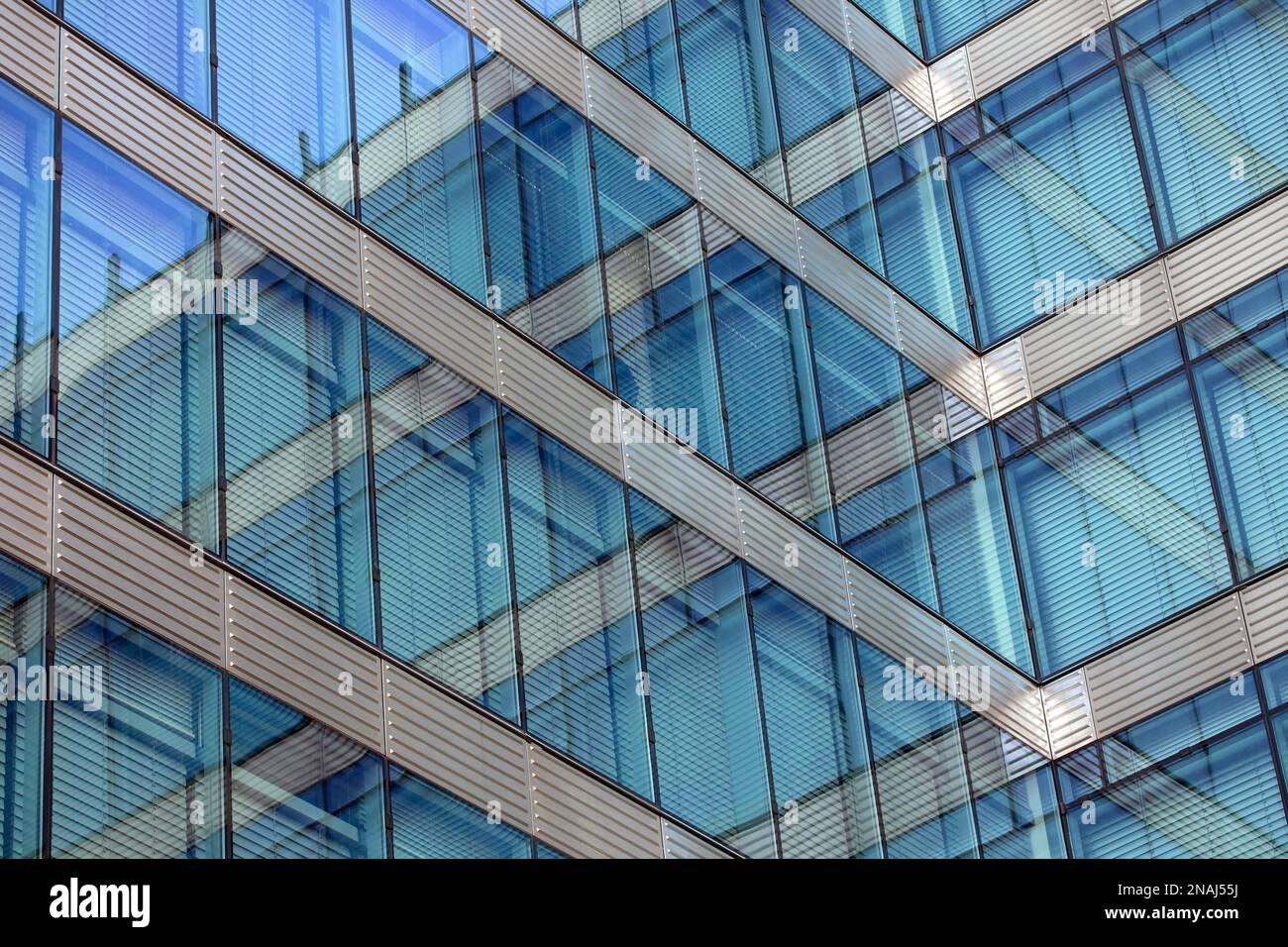 Glass facade at the new Kranzler Eck in Berlin, Germany - Glass facade ...