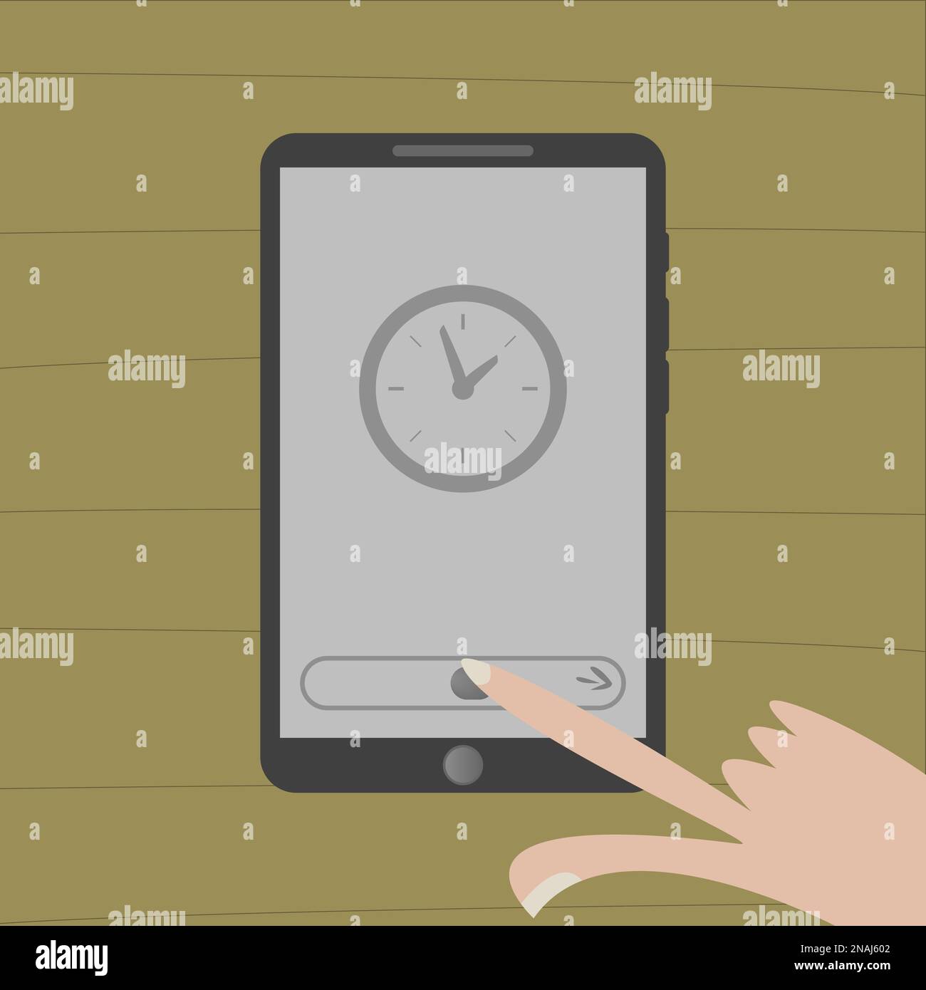 Vector illustrations on the theme unlock phone Stock Vector