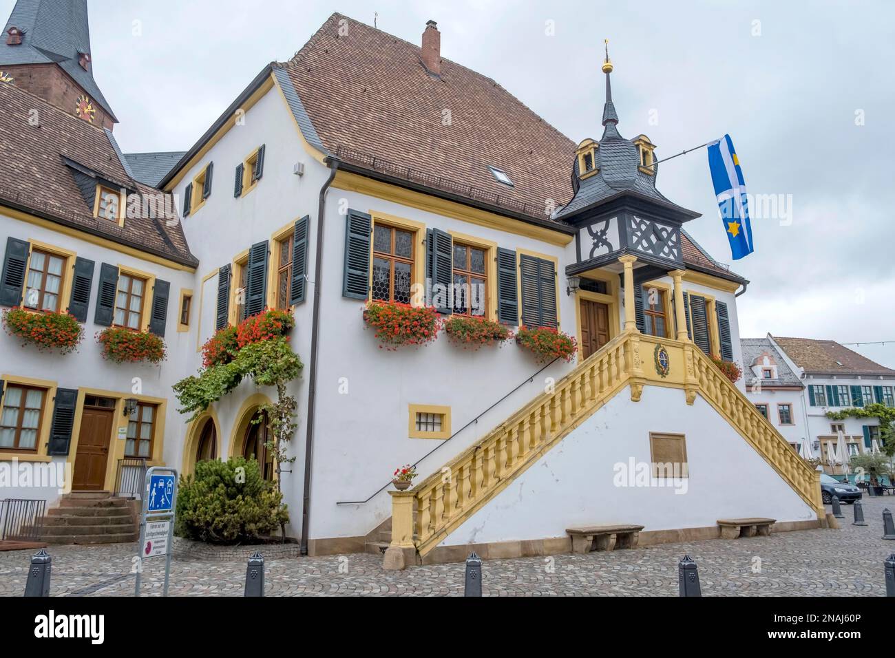 Historic Town Hall Deidesheim Stock Photo