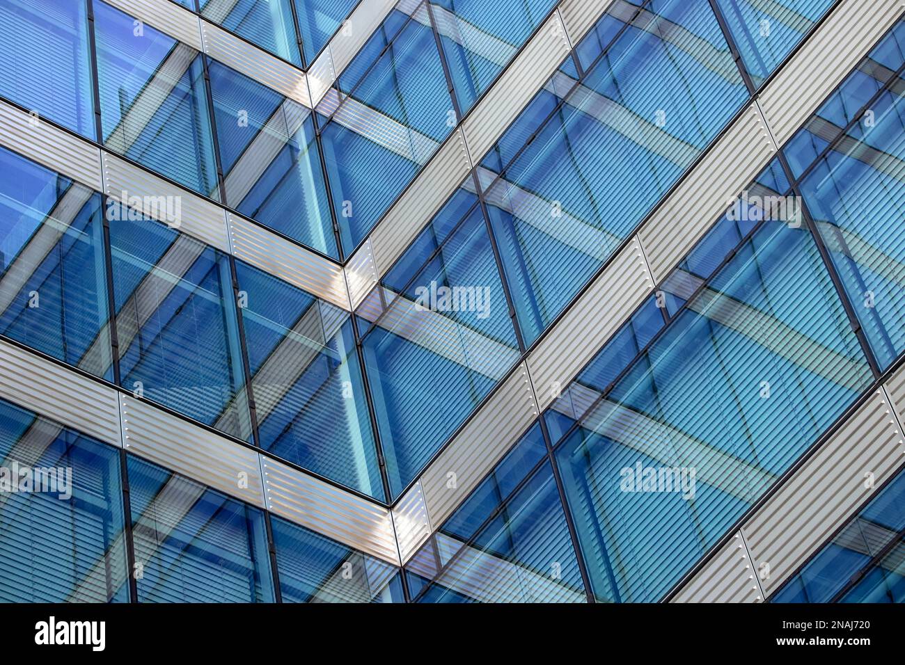 Glass facade at the new Kranzler Eck in Berlin, Germany - Glass facade ...