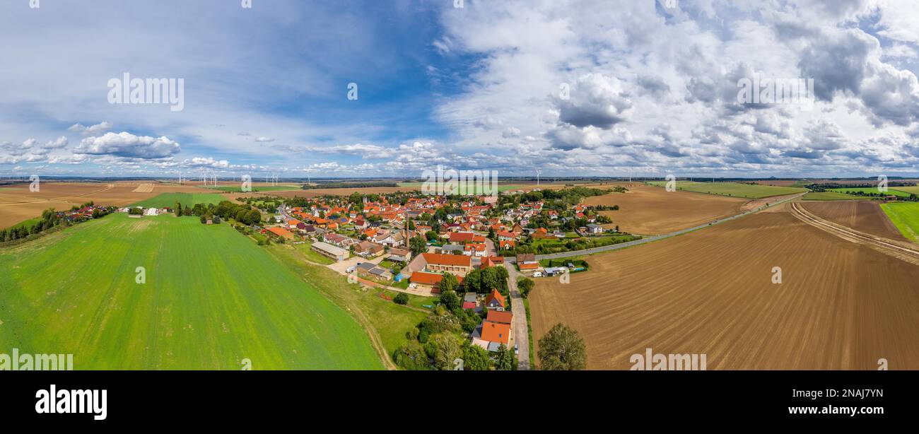 View over Quenstedt Arnstein Salzlandkreis Stock Photo Alamy