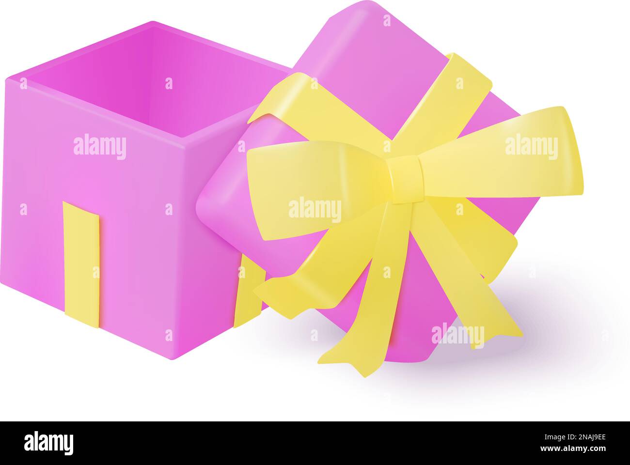 Mint color 3D realistic gift box vector open box Stock Vector