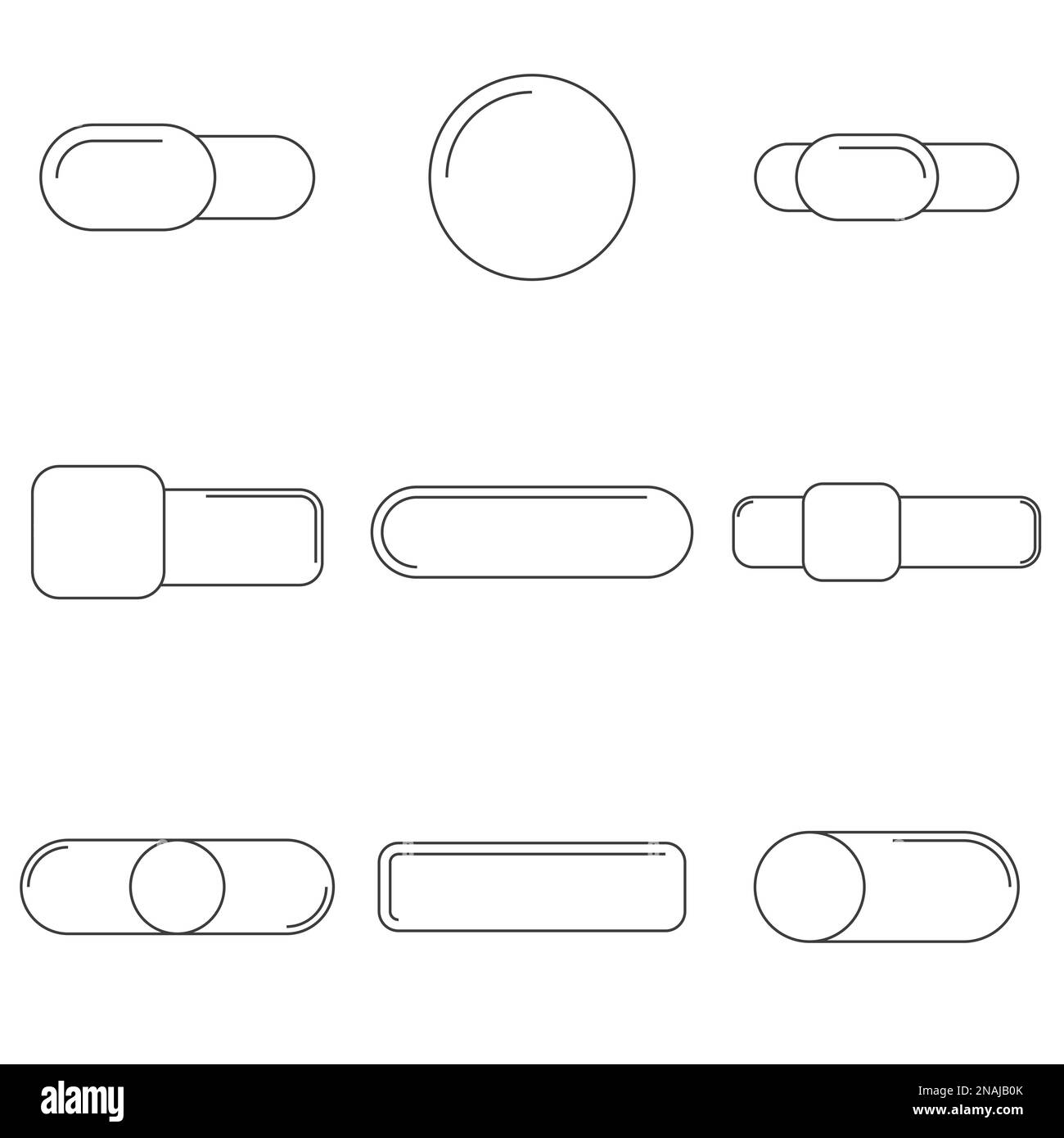 Set of objects on the theme of button Stock Vector Image & Art Alamy