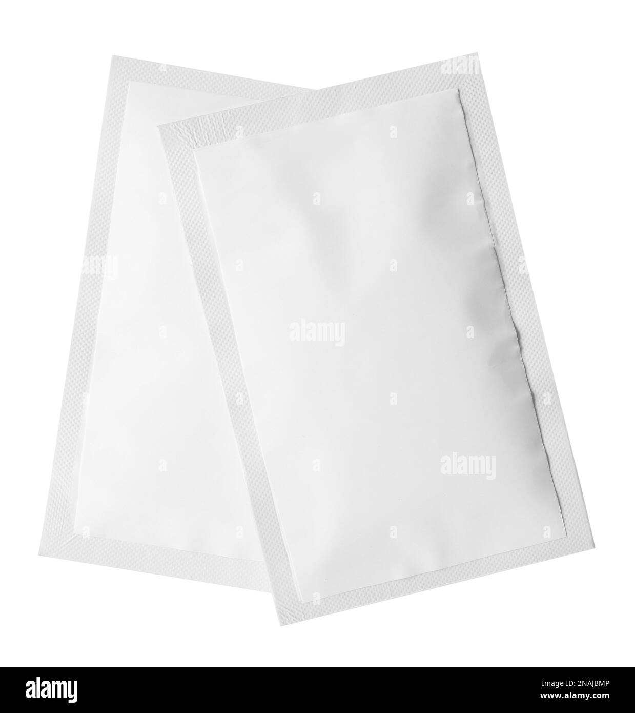 Two sachets isolated on white. Single use package Stock Photo Alamy