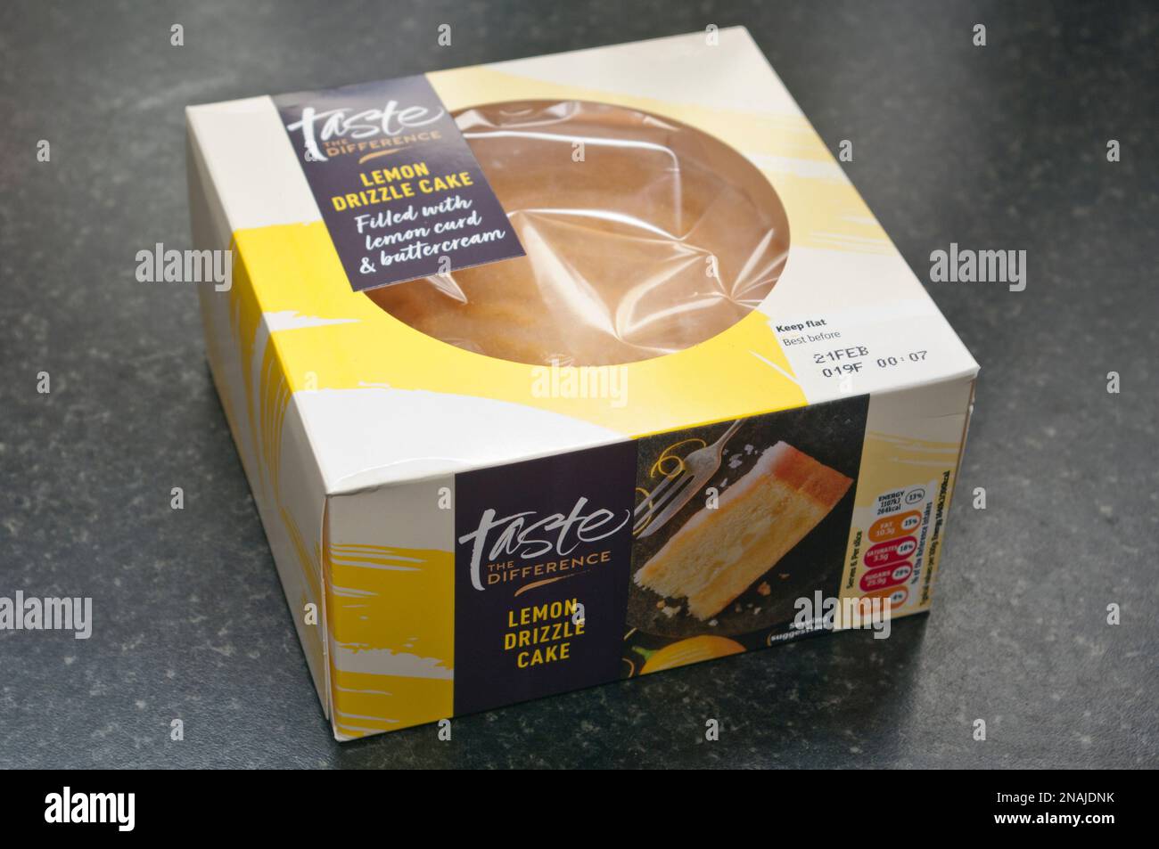 Taste the Difference Lemon Drizzle Cake Stock Photo Alamy