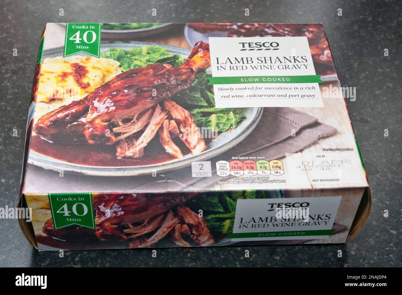 Tesco Lamb Shanks in Red Wine Gravy Stock Photo Alamy