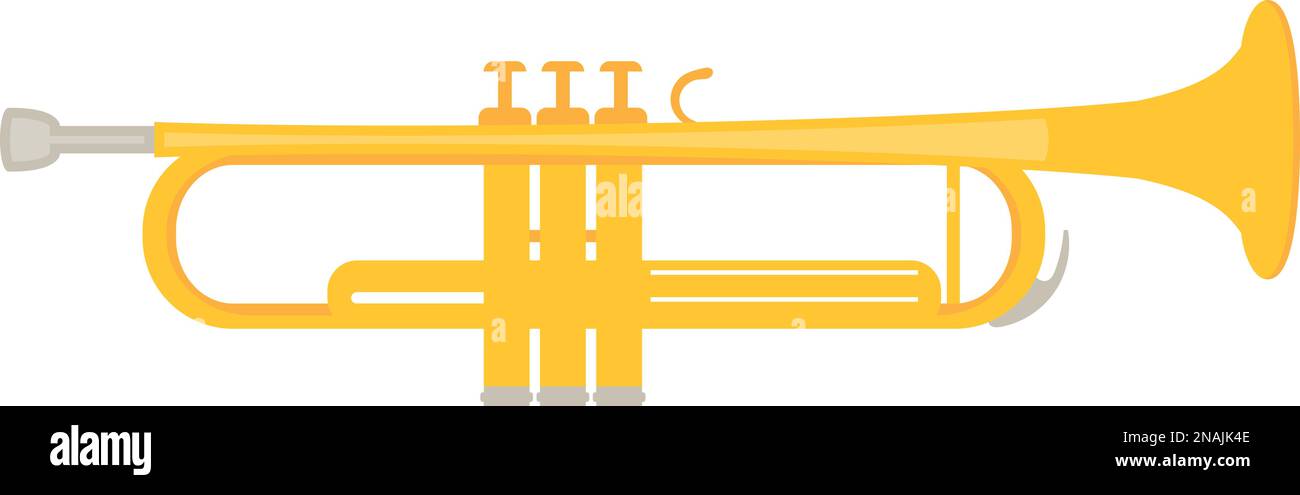 Trumpet icon in a flat design. Vector illustration. Stock Vector