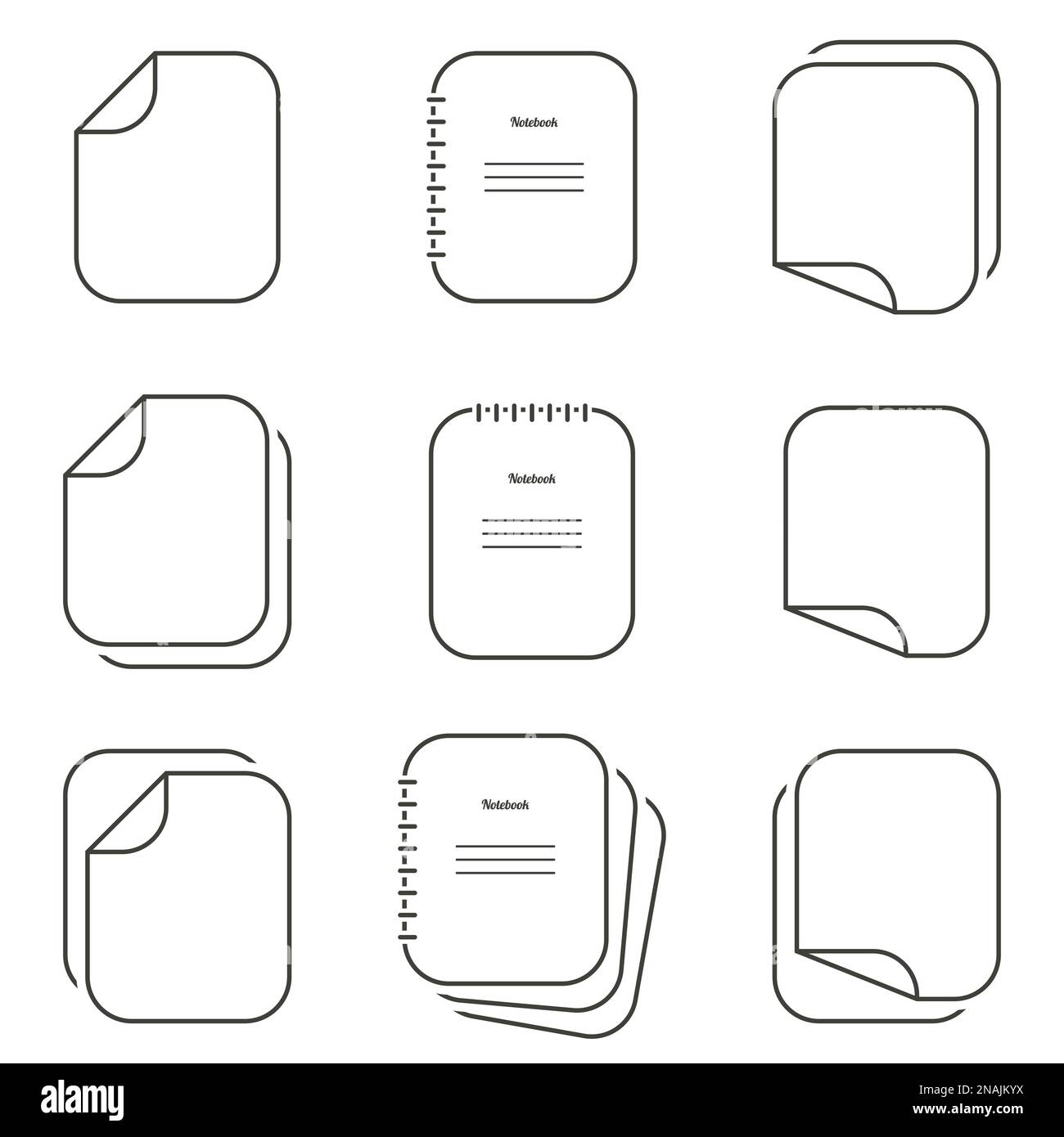 Set of objects on the theme of document Stock Vector
