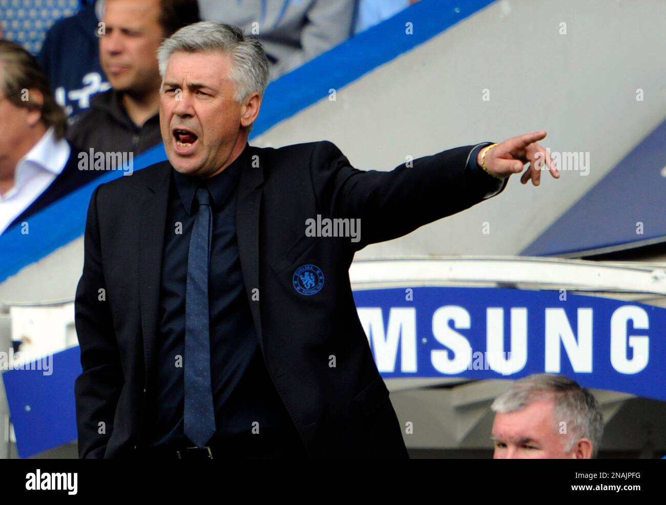 File - Chelsea manager Carlo Ancelotti watches his team play against ...