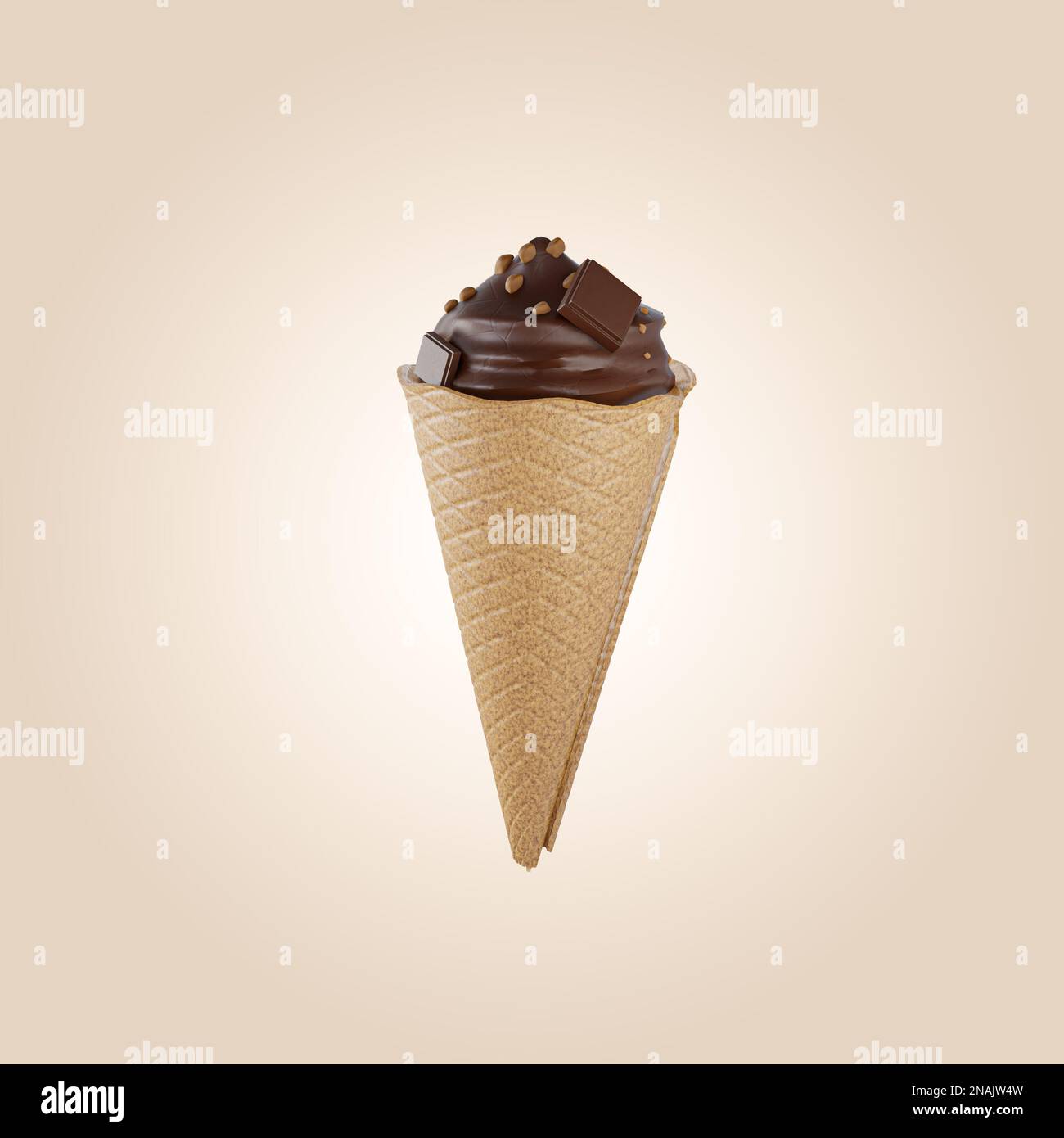 3d ice cream cone hi-res stock photography and images - Alamy