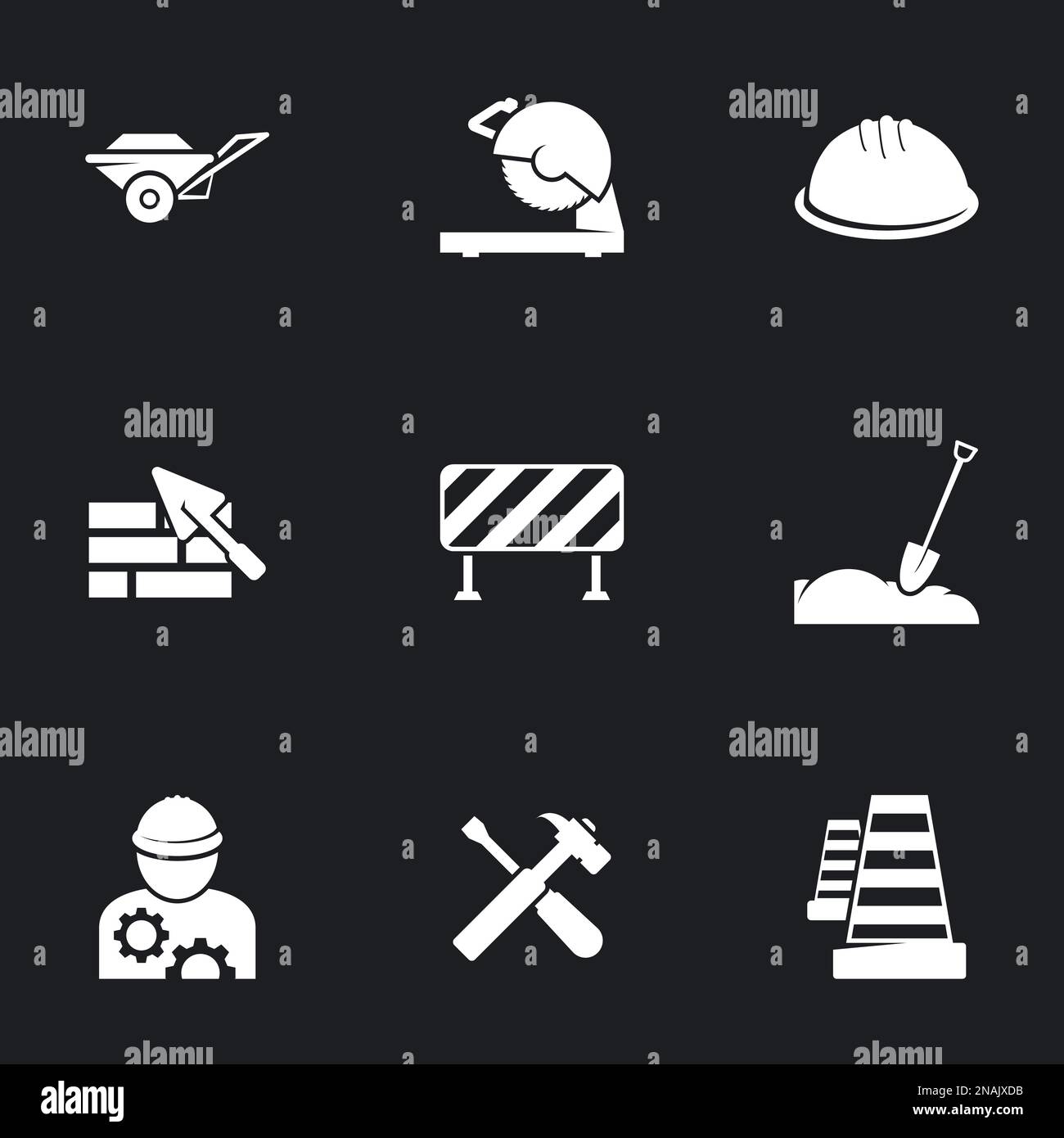 Icons For Theme Construction Works Black Background Stock Vector Image icons-for-theme-construction-works-black-background-stock-vector-image