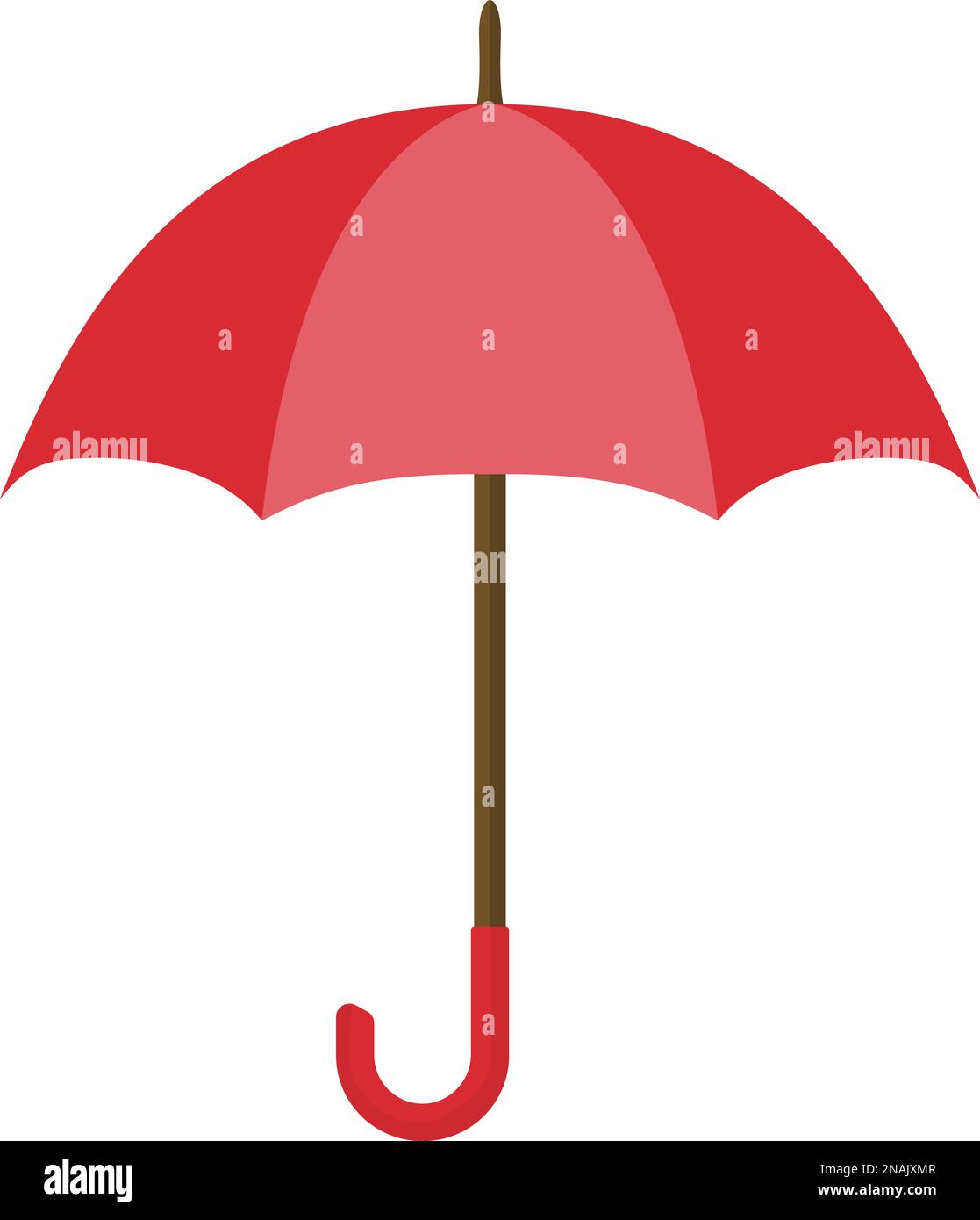 Red umbrella icon. Yellow umbrella isolated on white background