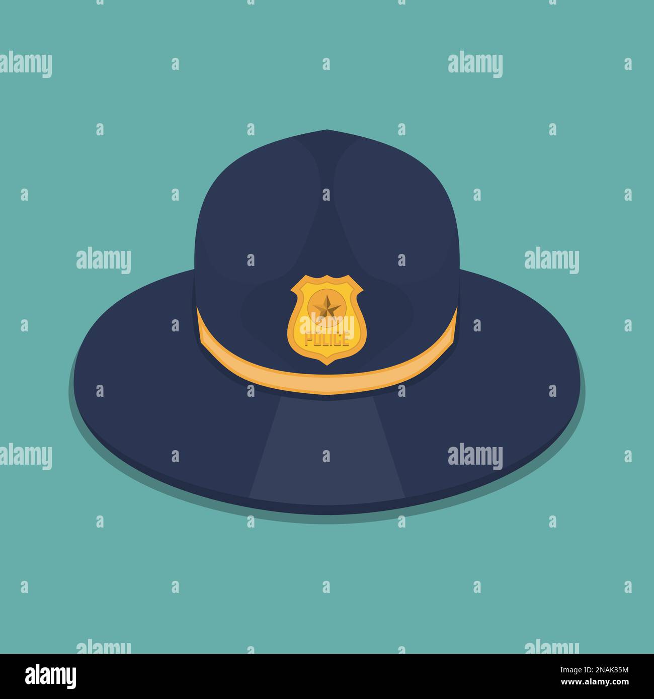 Police Hat Icon In A Flat Design Vector Illustration Stock Vector police-hat-icon-in-a-flat-design-vector-illustration-stock-vector