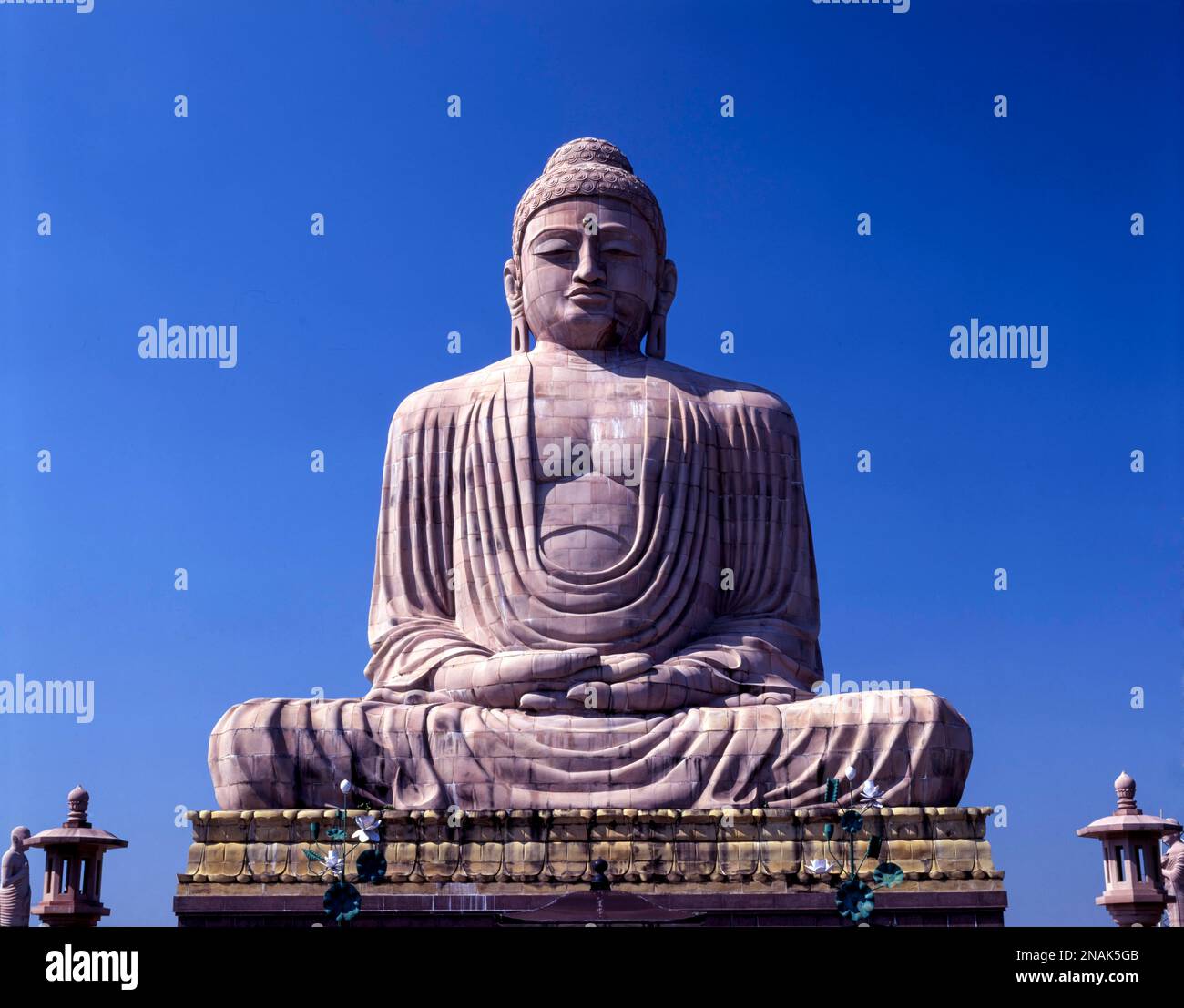 Image of Eighty feet Buddha Statue at Bodhgaya, Bihar, India Stock Photo