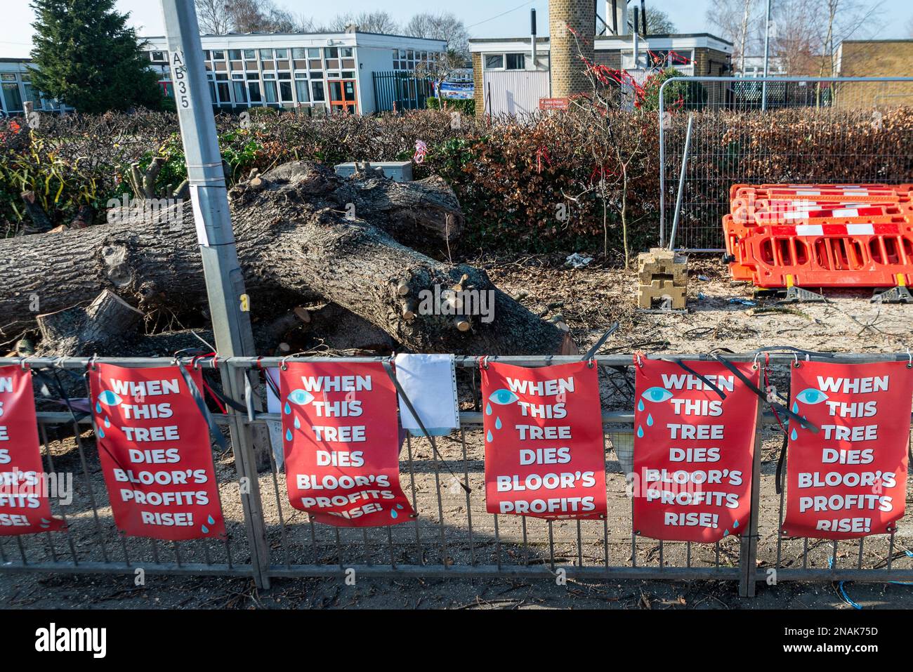 Ashingdon Road, Rochford, Southend on Sea, Essex, UK. 13th Feb, 2023. Protesters have been