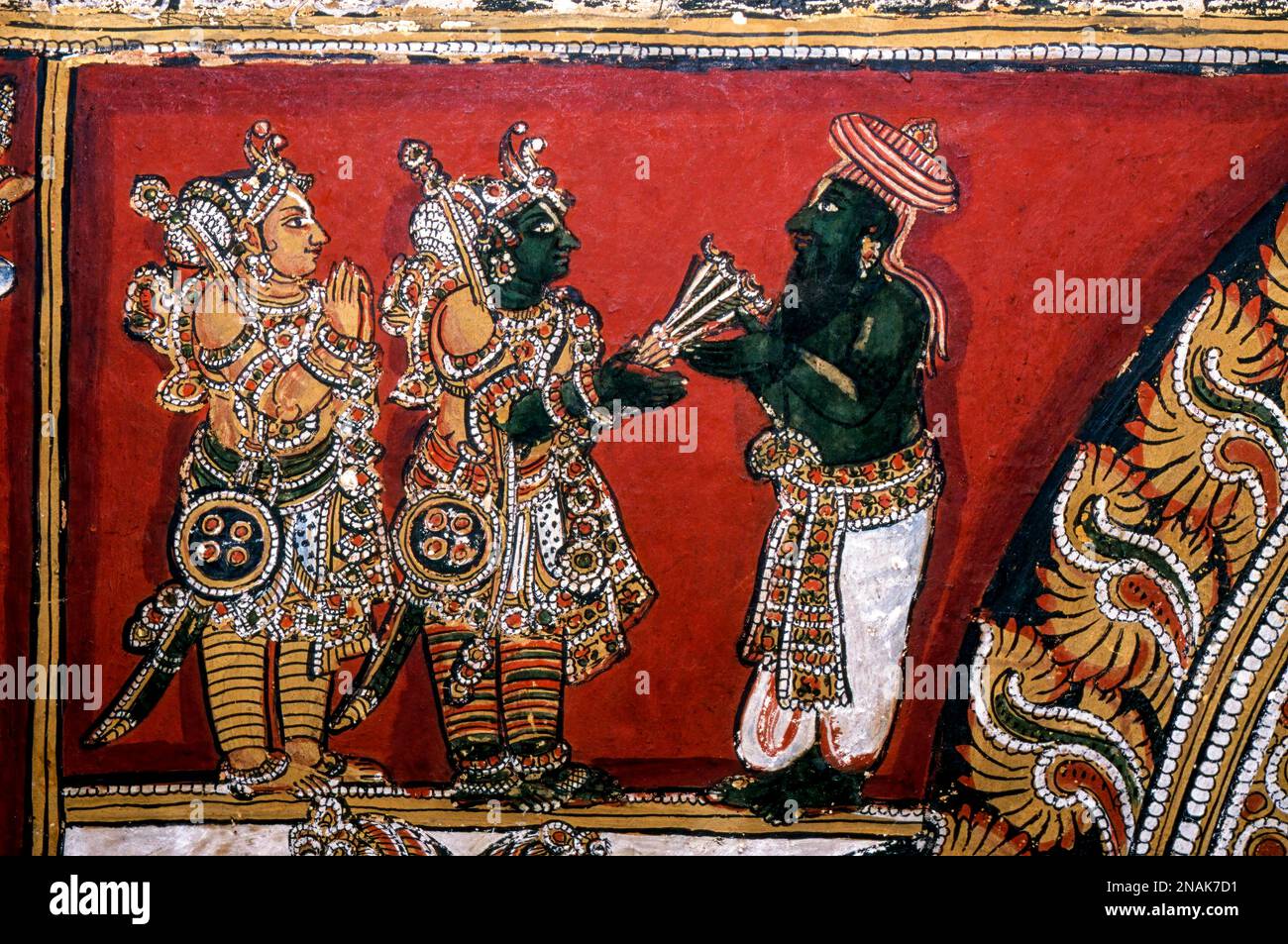 18th century Ramayana epic murals fresco painting on Bodi Zamin palace