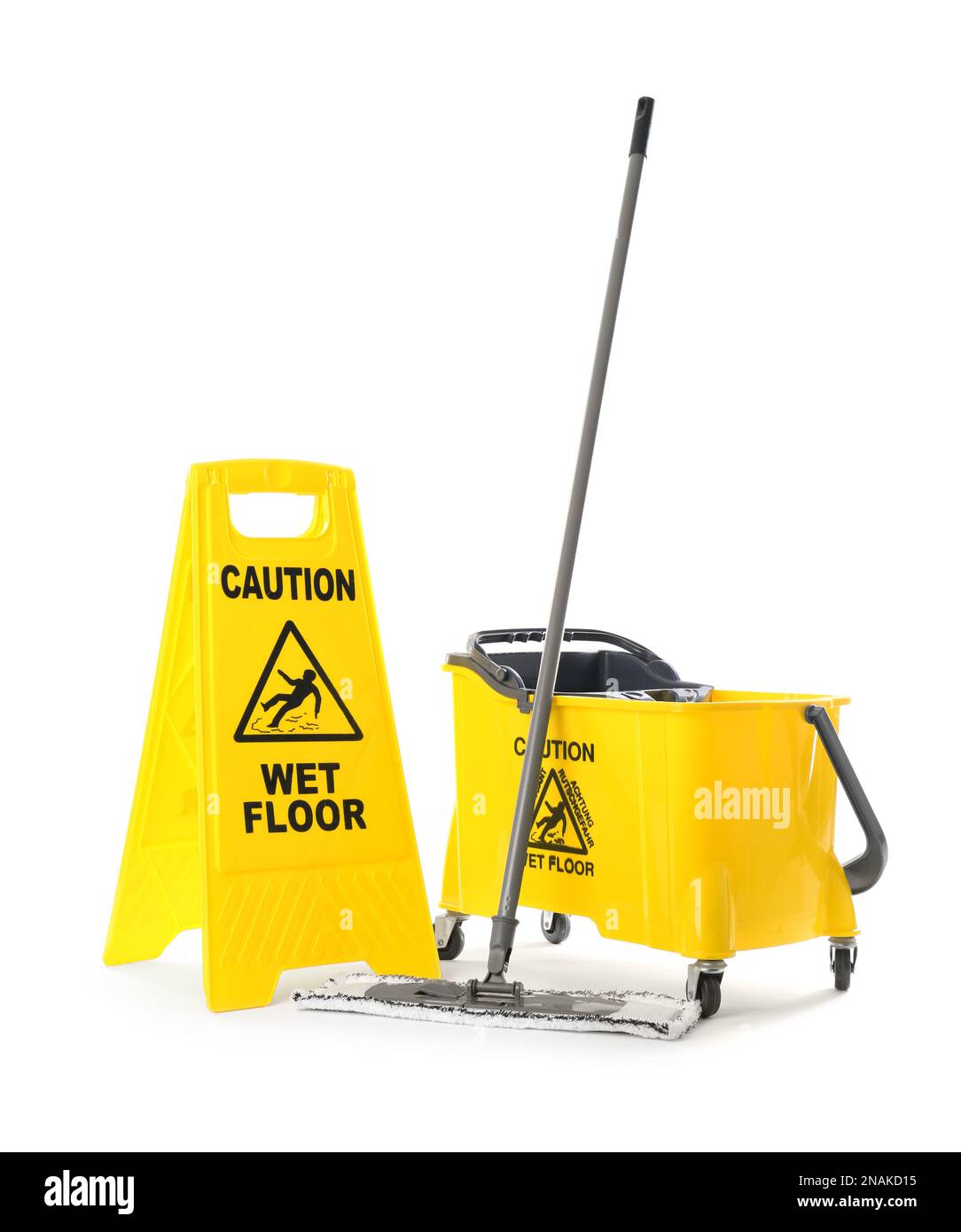 https://c8.alamy.com/comp/2NAKD15/safety-sign-with-phrase-caution-wet-floor-mop-and-bucket-on-white-background-cleaning-service-2NAKD15.jpg