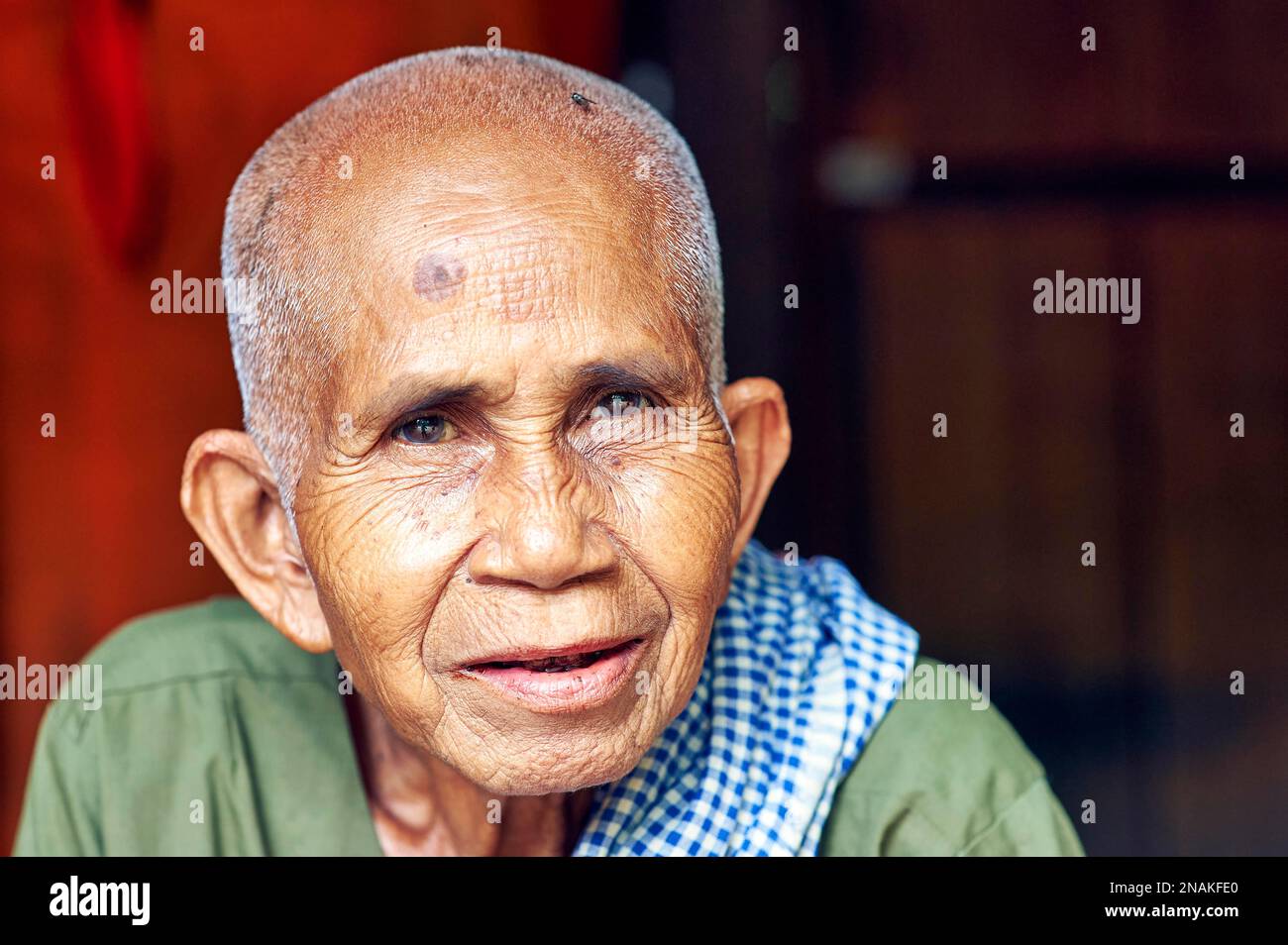 An old woman in her hut in Siem Reap. Angkor. Cambodia Stock Photo - Alamy