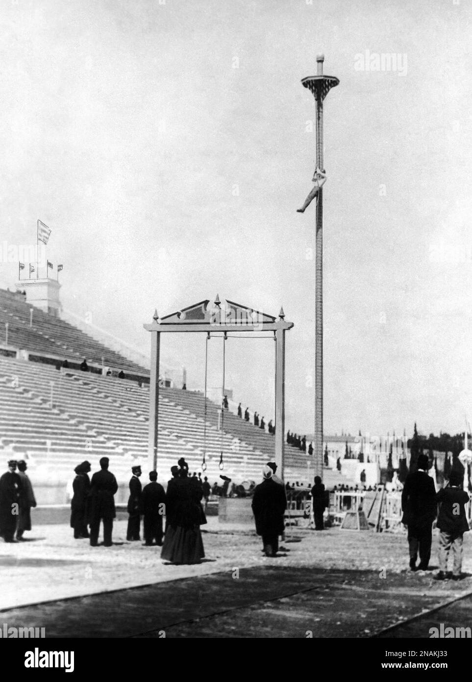 Greek athlete Nikolaos Andriakopoulos on his way to win the gold medal