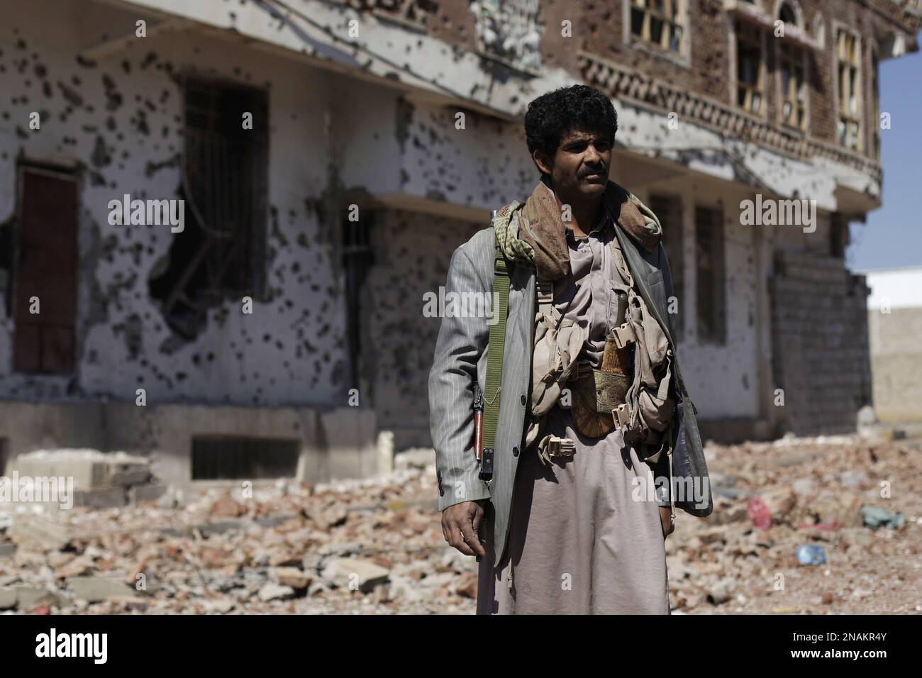 An Armed Yemeni Tribesman Loyal To Sheik Sadeq Al Ahmar The Head Of The Powerful Hashid Tribe 