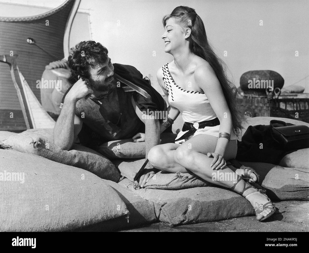 American actor Jack Palance and North Rhodesian actress Melody O'Brien ...