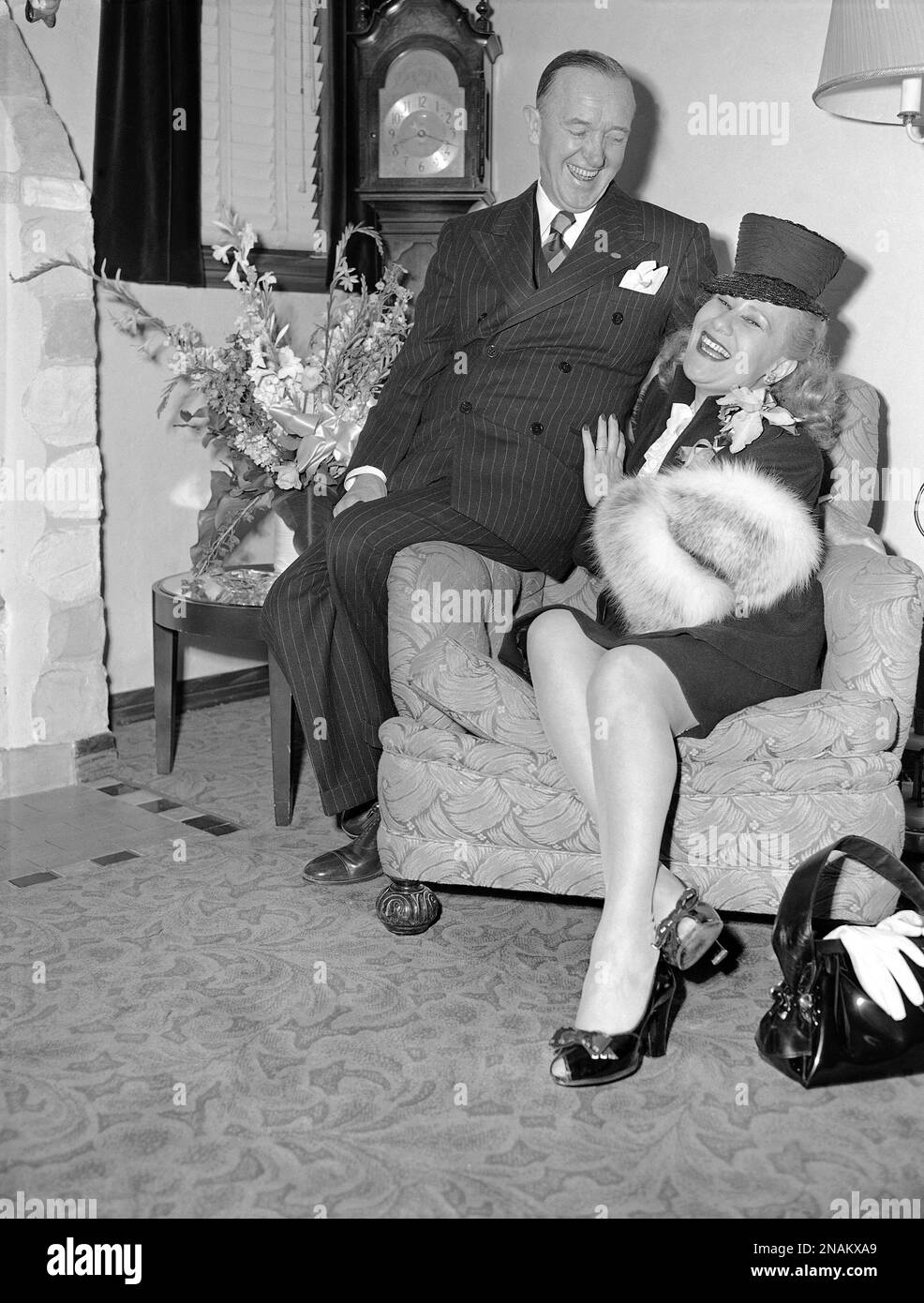 Comedian Stan Laurel and his fourth bride, Russian-born Ida Kitaeva ...