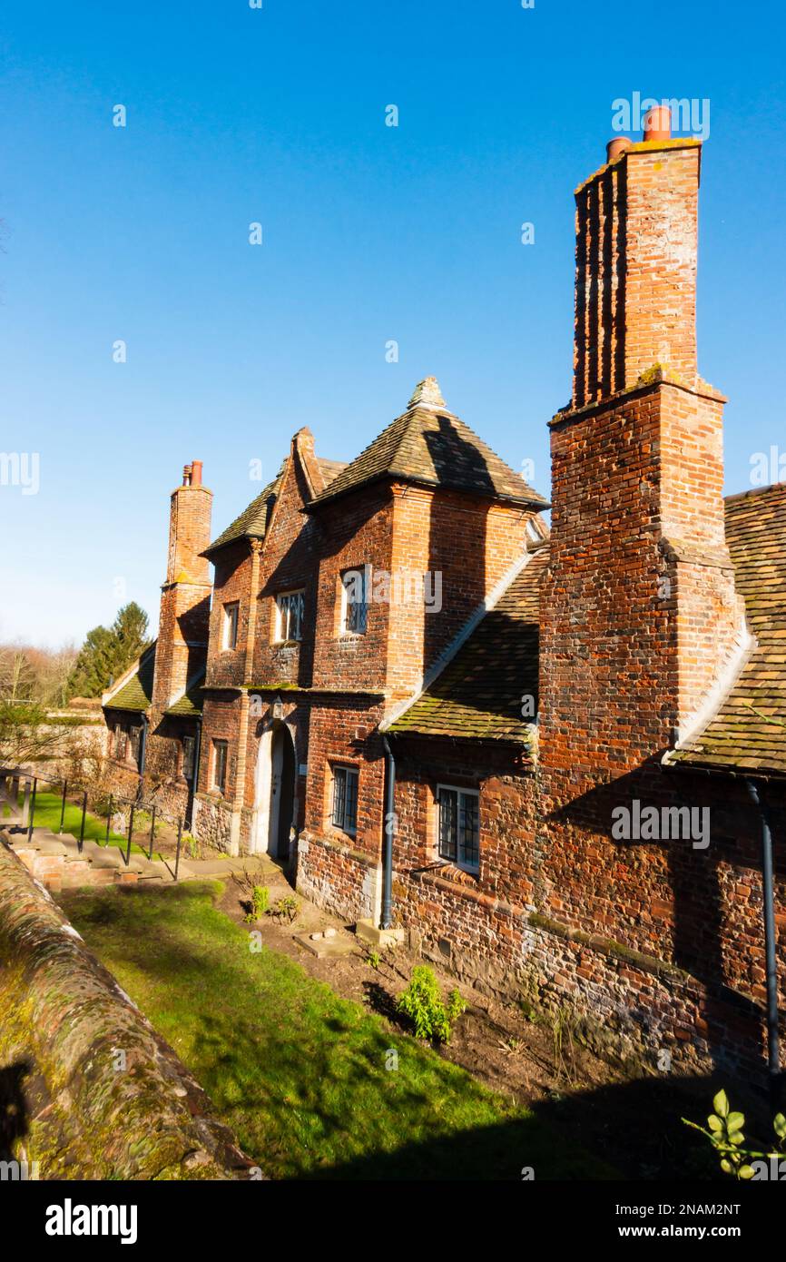The Holy and Undivided Trinity Hospital alms houses. Castle Rising, Kings Lynn, Norfolk, England Stock Photo