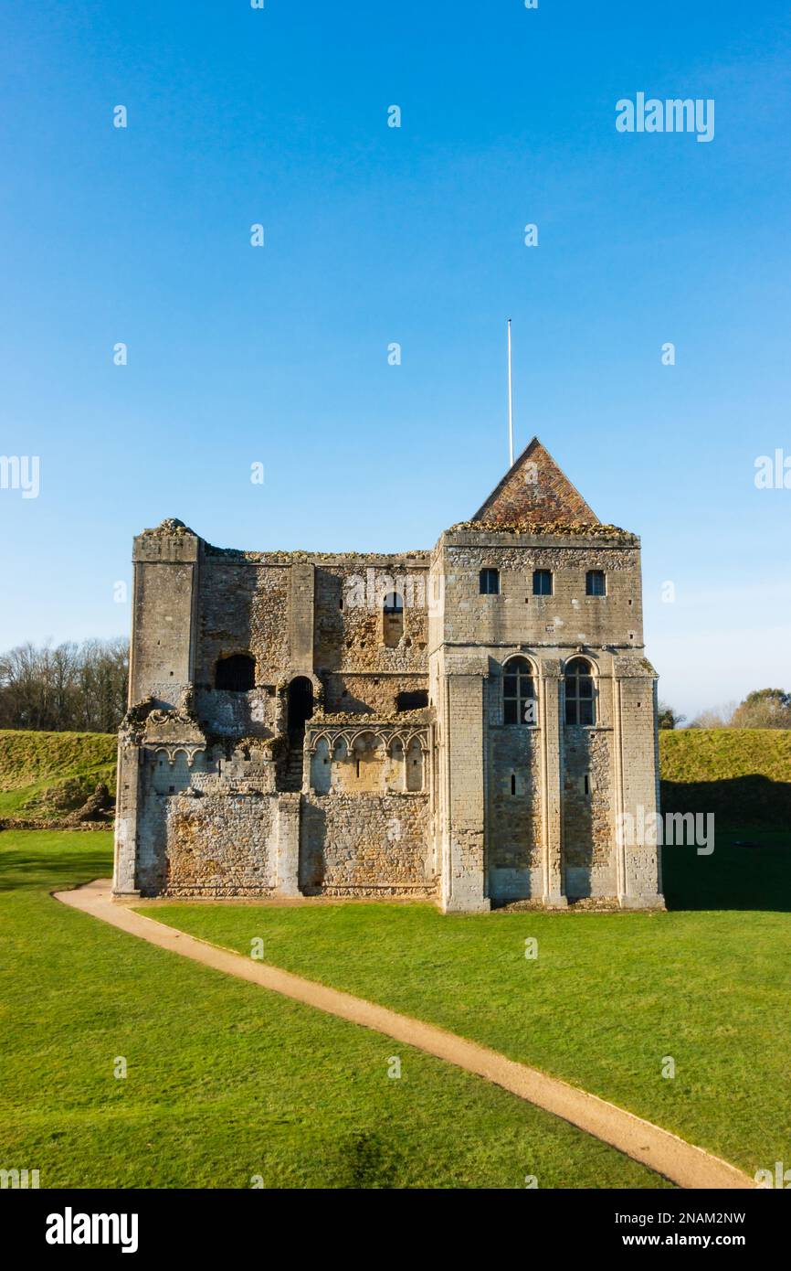 The norman castle, Castle Rising, Kings Lynn, Norfolk, England Stock Photo