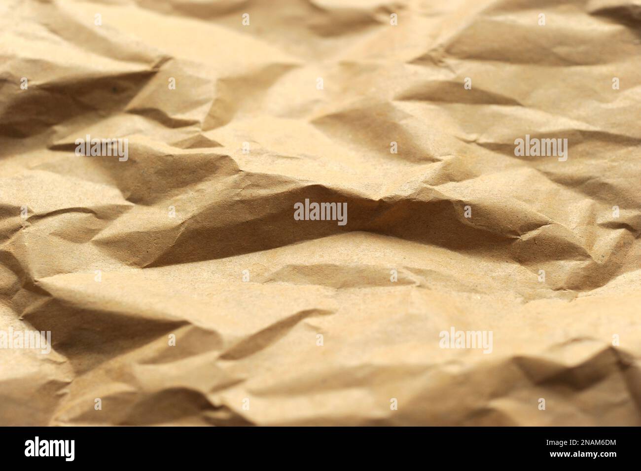 crumpled brown paper background Stock Photo