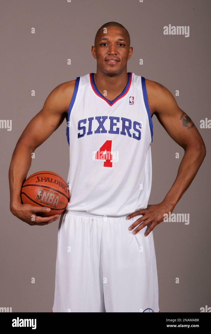 Tony Battie 4 of the Philadelphia 76ers photographed at the