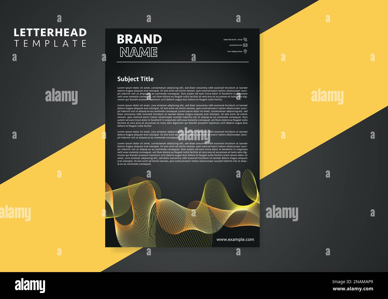 Corporate modern letterhead design template. creative modern letter head design template for