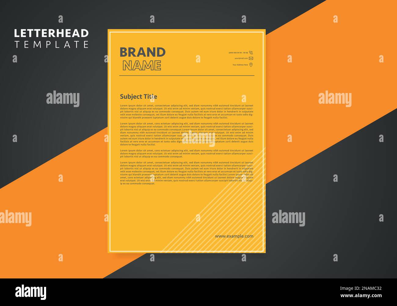 Corporate modern letterhead design template. creative modern letter