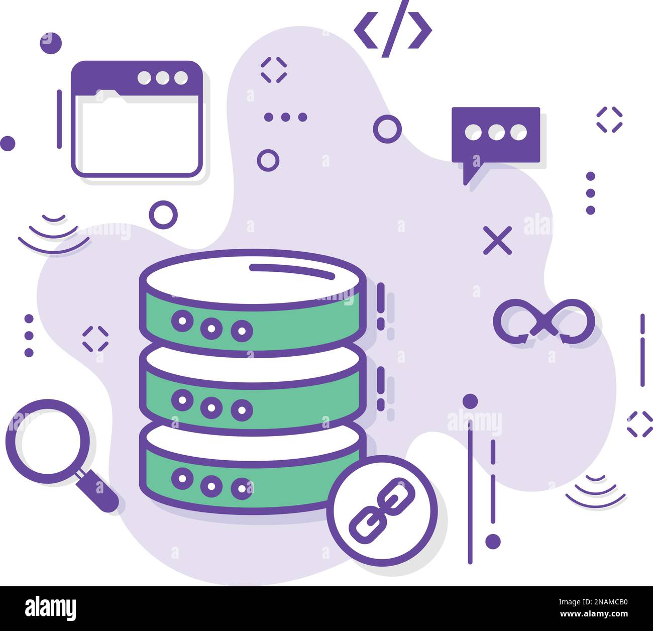 Odbc database stock vector images alamy