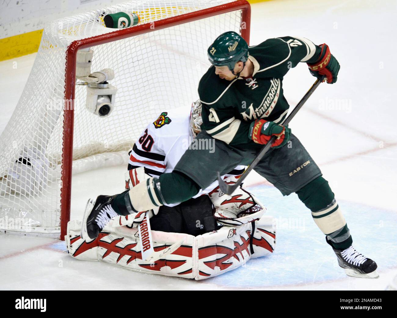 Minnesota Wild's Kyle Brodziak during an NHL hockey game against the ...
