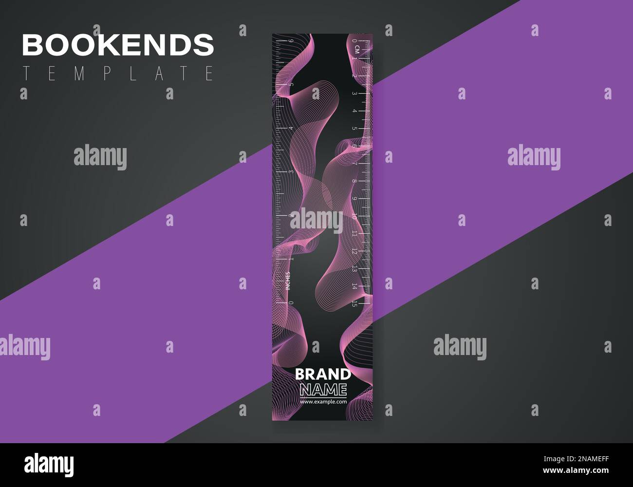 bookend template with abstract shapes. Abstract dynamic gradient graphic elements in modern style. Stock Vector