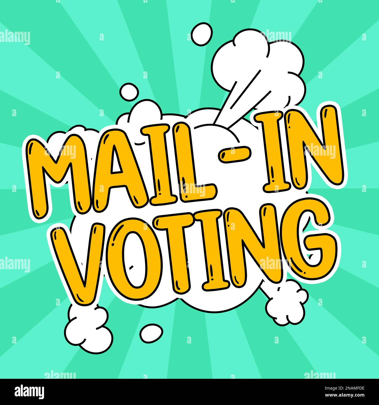 Hand writing sign Mail In Voting. Business concept voting in an election where ballot papers are